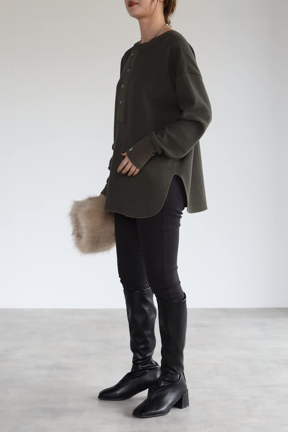 Bonjour Sagan 99-000341#02/F Women'S T-Shirt, Khaki, One Size Fits Most, Khaki image number 6