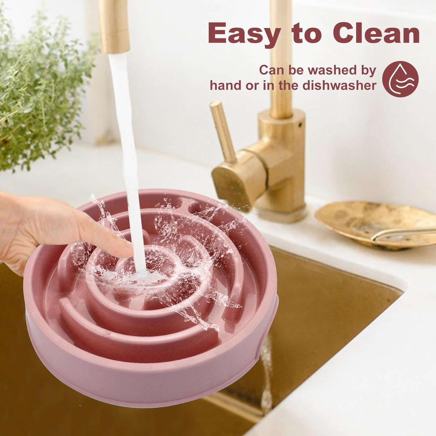 THJOPOKEEL Slow Feeder Dog Bowls, Silicone Dog Bowl with Anti-Slip, Slow Feeder & Non-Slip Design, Boredom and Anxiety Reducer, Suitable for All Breed Dogs and Cat