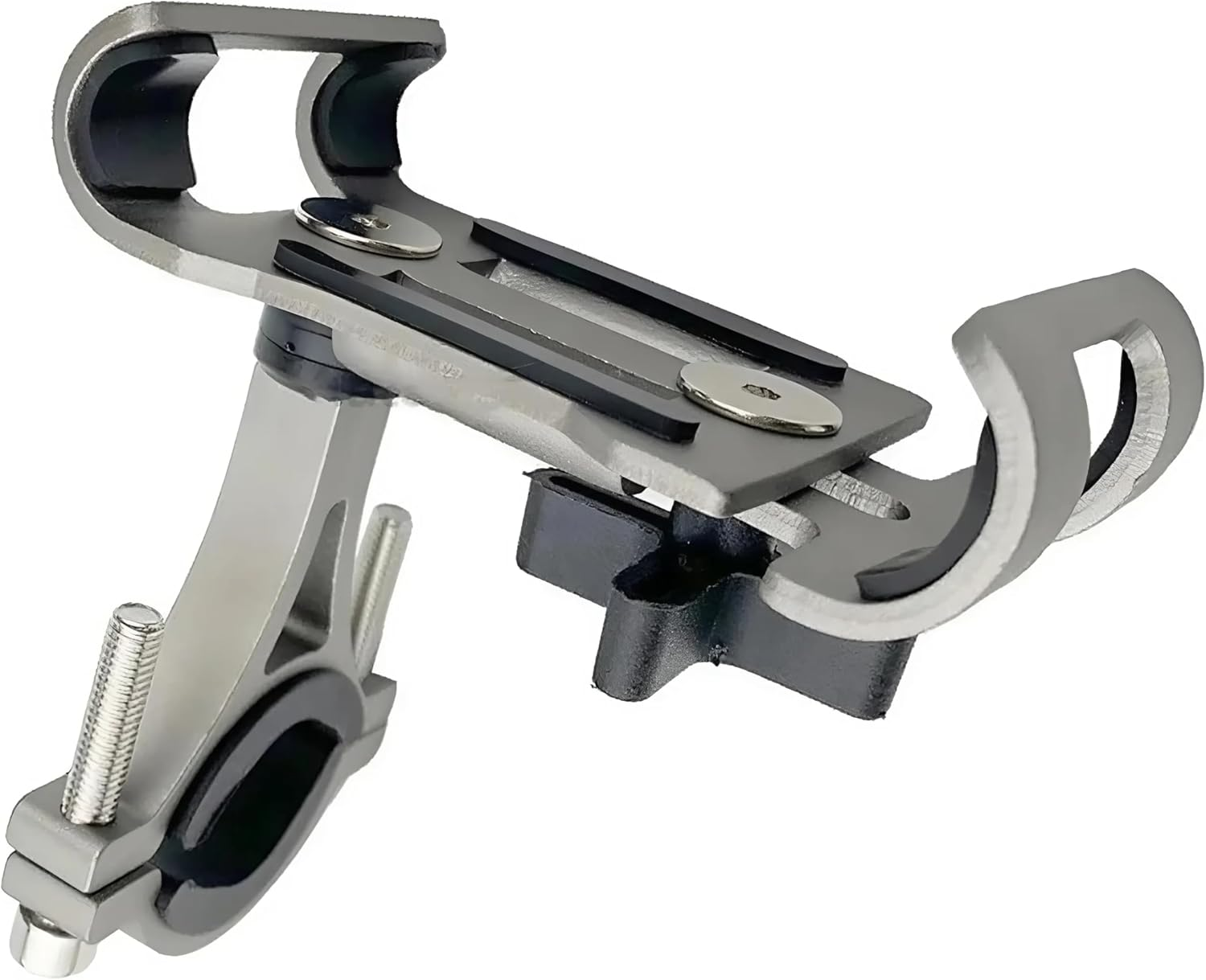 EZONEDEAL 360&deg; Rotate Aluminum Bike Handlebar Mobile Phone Holder Mount, Universal Bicycle Phone Mount for 3.5-6.5 Inch Devices, Fits 20-38Mm Handlebar Mounted Cell Phone Holder for Bike (Black)