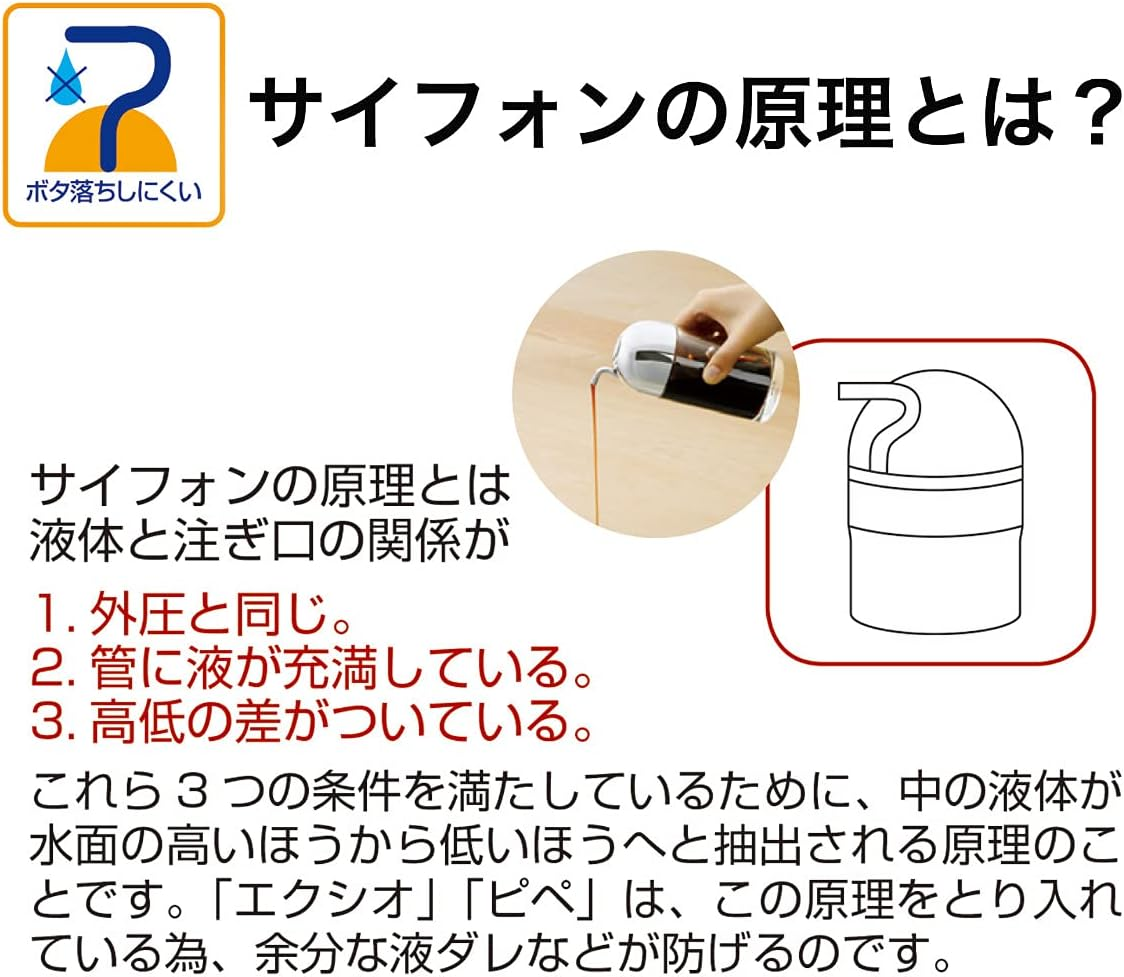 Daiwa Excio EX-6 Soy Sauce Jug, Silver, 7.4 Fl Oz (210 Ml), Drip-Proof, Hard to Fall Off, Stylish, Made in Japan, Pack of 1, LL image number 3