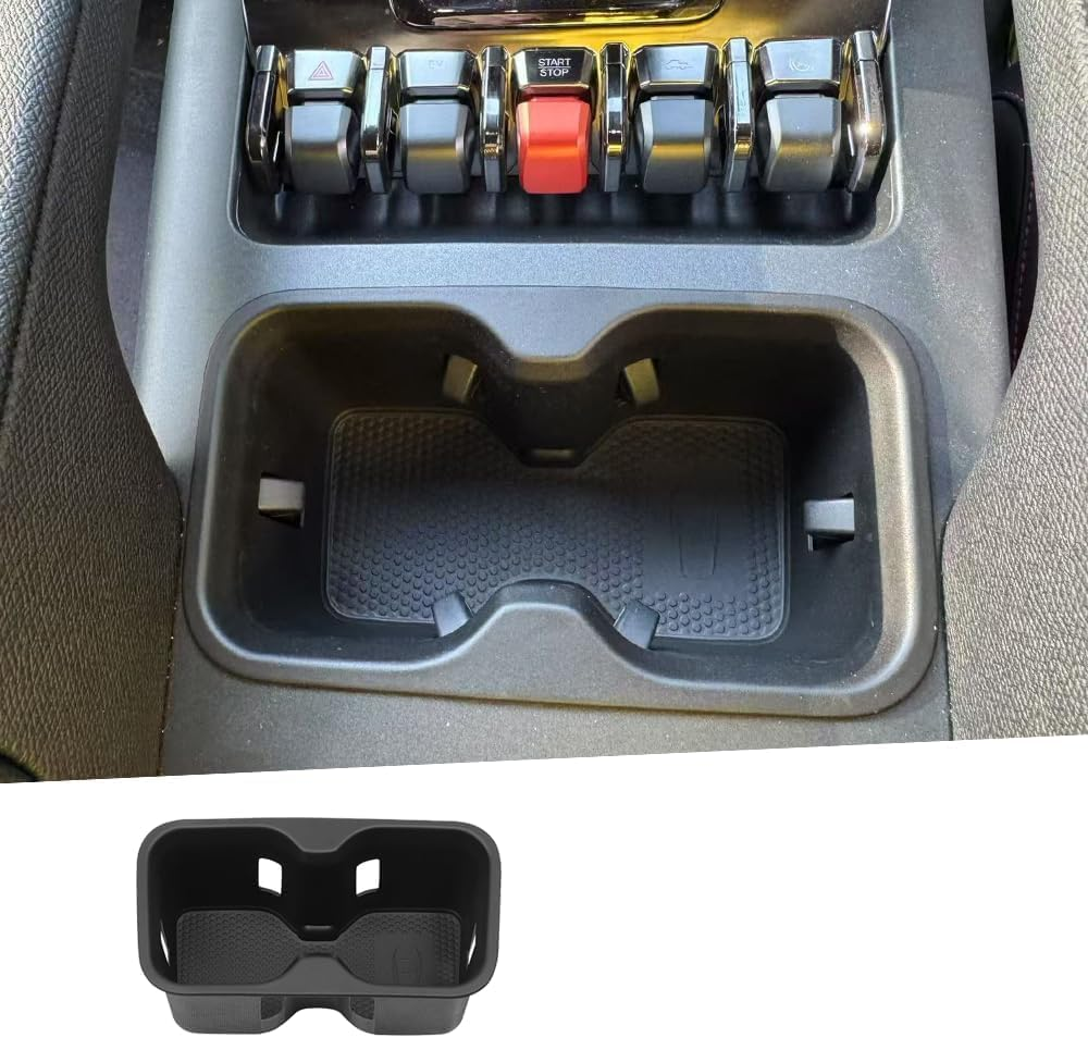 Fit for BYD Shark 6 Pickup Truck Center Console Cup Holder Plug-In, anti Shake Detachable Design, Washable Black Rubber Pad Automotive Parts (Silicone Cup Cover) image number 3