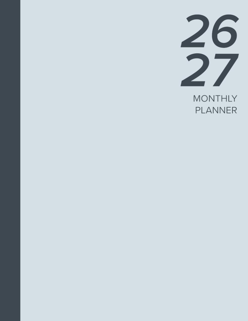 2026-2027 Monthly Planner: Large 2 Year Calendar Simple Schedule Organizer (24 Months January 2026 - December 2027) | Kraft Blue Cover