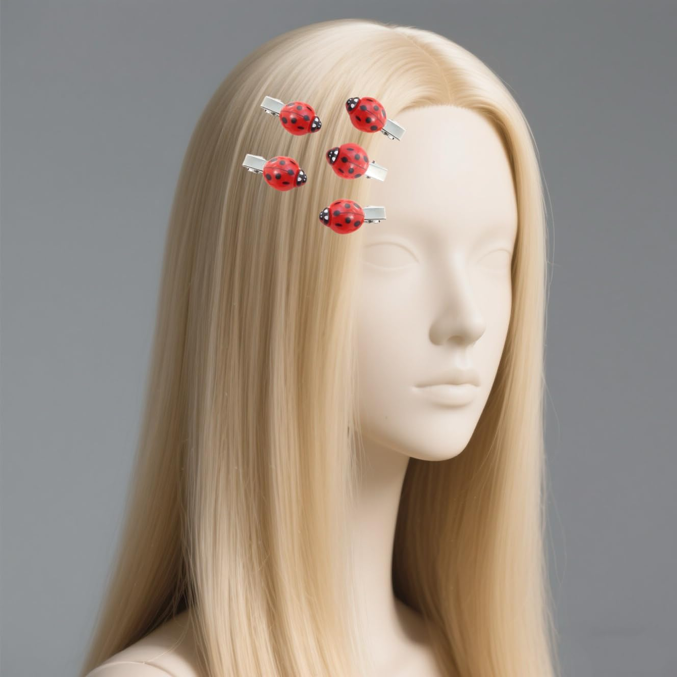 Ladybird Hair Clips, Pack of 10 Ladybird Hair Clips, Suitable for Women Various Hairstyles, School, Decoration of Clothes and Backpack, as Well as for Parties and Outdoor Use image number 3