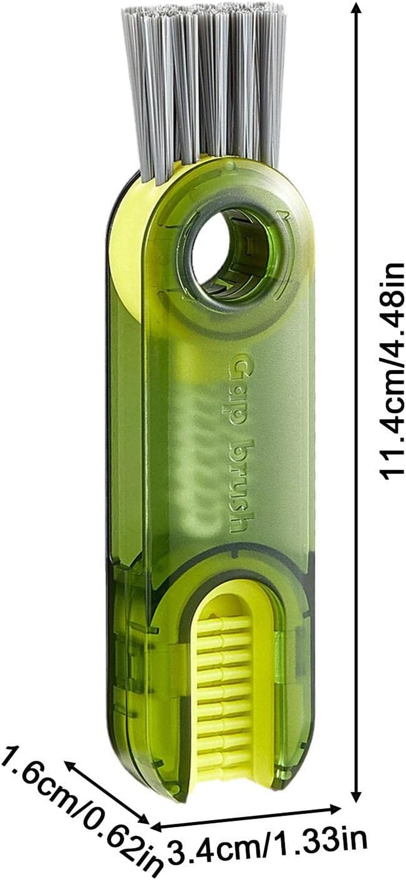 3 in 1 Multifunctional Cleaning Brush, U-Shaped Tiny Bottle Cup Lid Detail Brush Silicone Crevice Cleaning Brush Straw Cleaner Tool for Home Kitchen image number 4