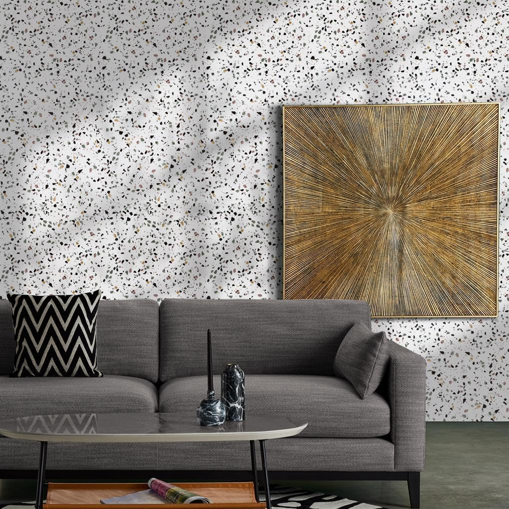 Arthome Granite Contact Paper 40X310Cm Peel and Stick Wallpaper for Countertops Waterproof Self Adhesive Marble Wall Paper Roll for Decorative Kitchen Countertops Removable image number 2