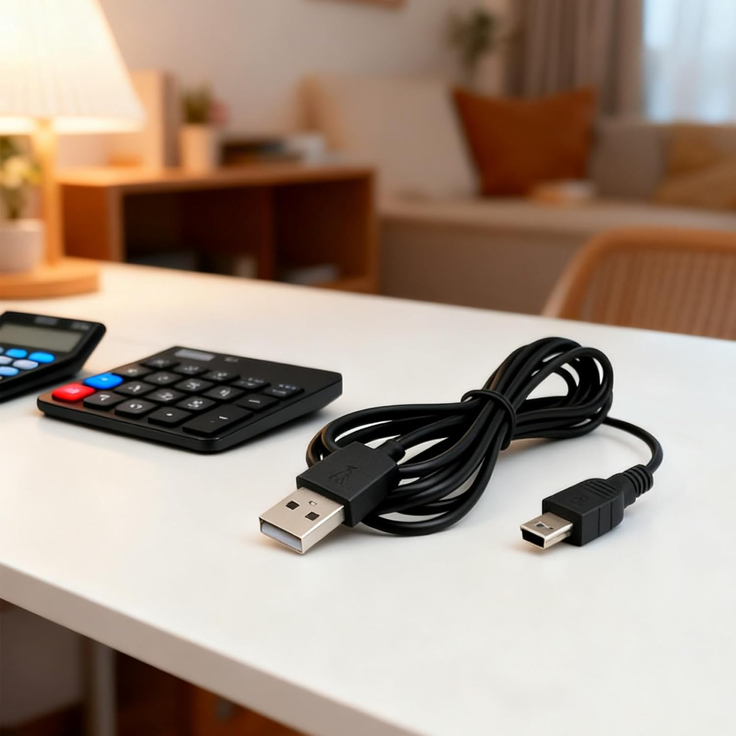 Vymoreon 1.5M Black Single Pack Calculator Charger Cable for TI - 84 plus CE, 89 Titanium, TI Nspire CX CX CAS Graphing Calculators image number 4