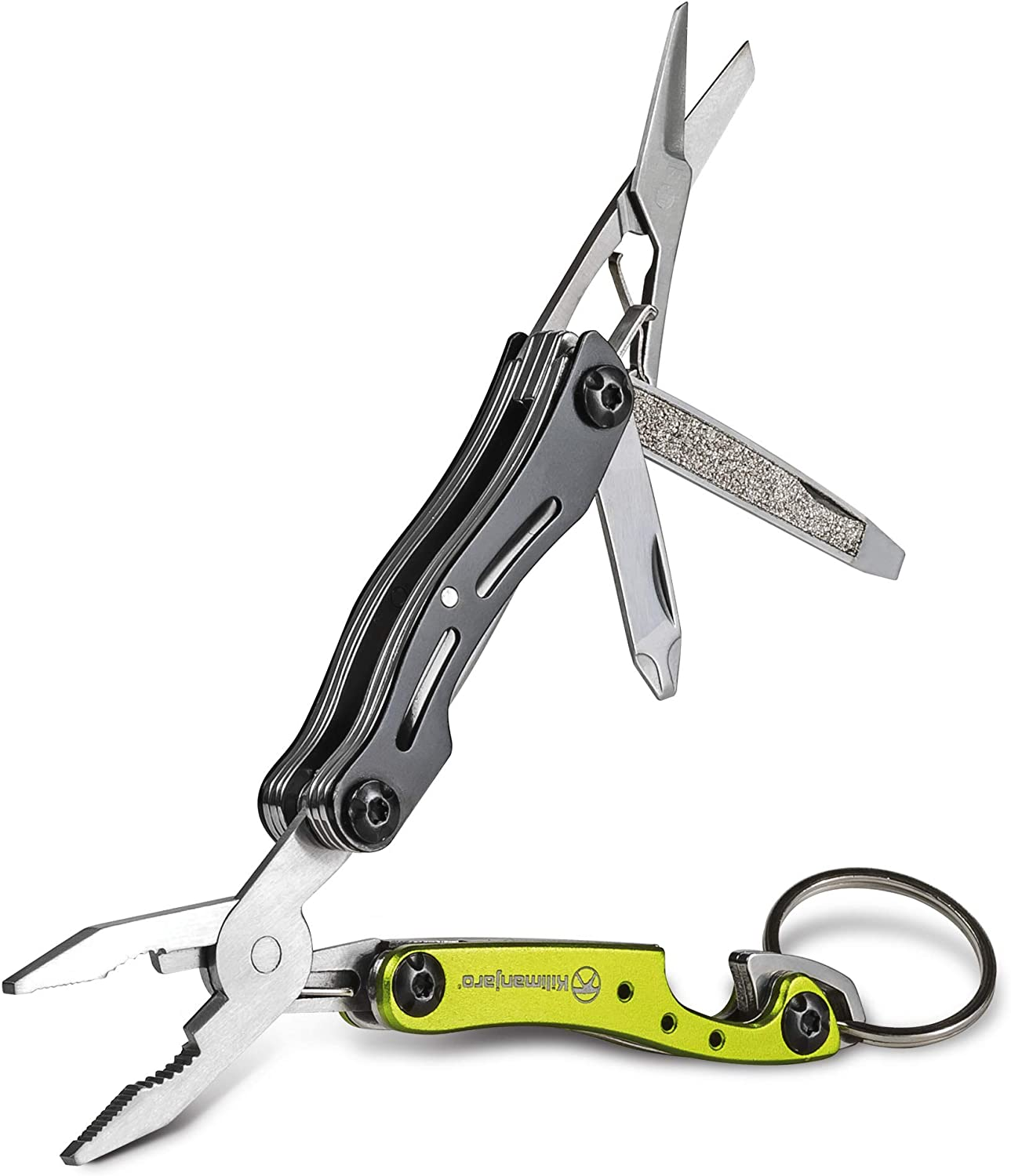 Kilimanjaro 910055 Ascend 9 in 1 Multi-Tool -With TSA Compliant, Long Nose Pliers, Wire Stripper, Bottle Opener, Scissors, Phillips and Slotted Screwdriver, Single Cut File, Tweezers, Key Chain image number 4