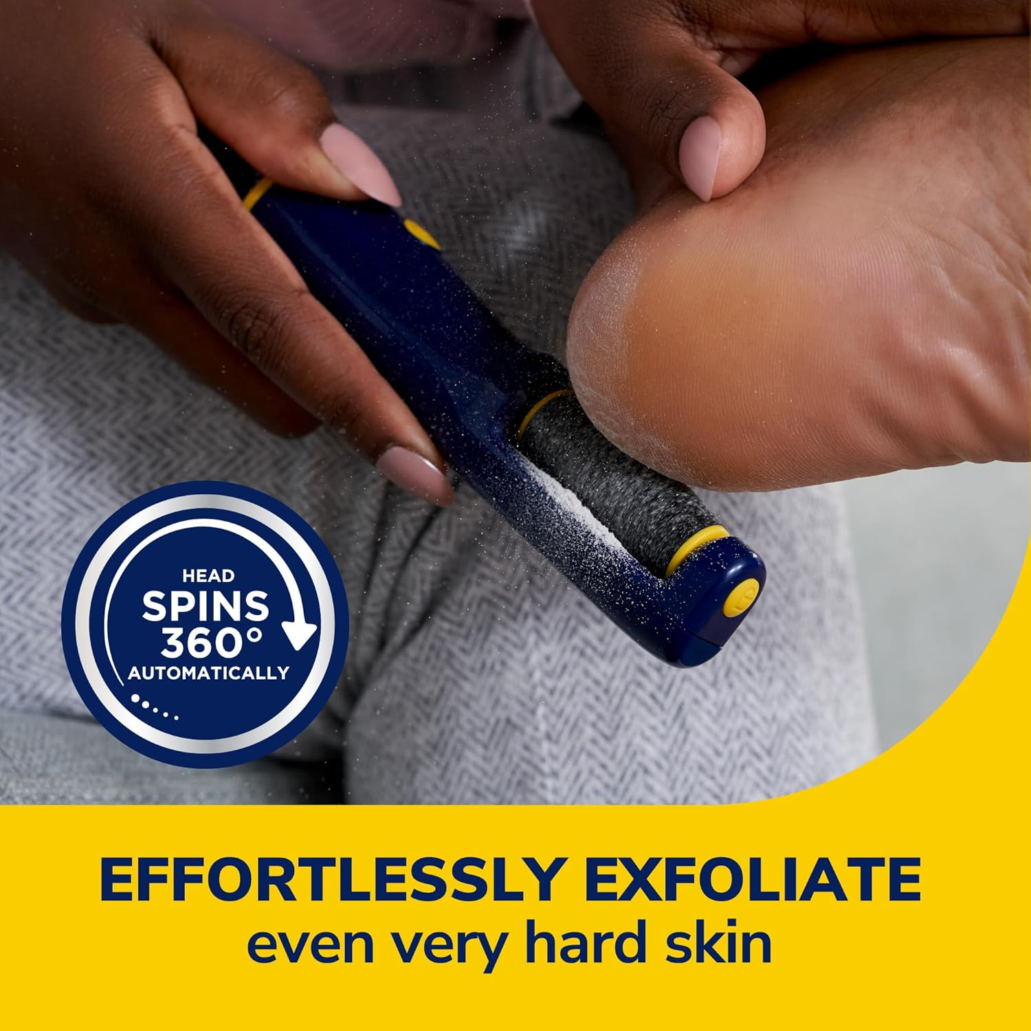 Dr. Scholl'S Callus Remover Electronic Foot File, Electric Hard Skin Removal for Feet, Effortless Soft Smooth Skin in Minutes, Perfect for Travel, for Women & Men, AAA Batteries Included image number 3