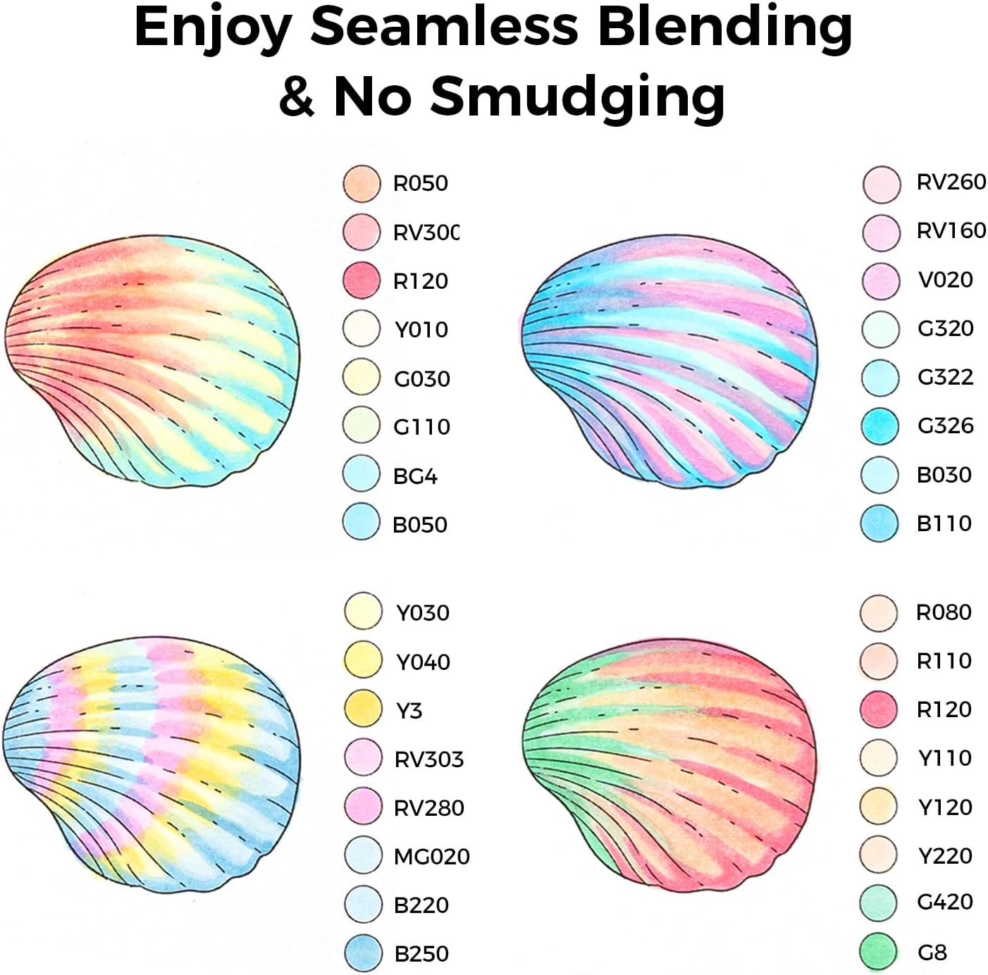 Ohuhu Pastel Alcohol Brush Markers - 48 - Blossoming - Double Tipped Art Markers for Artist Adults' Coloring Illustration - Brush & Fine Dual Tips - Honolulu B image number 2