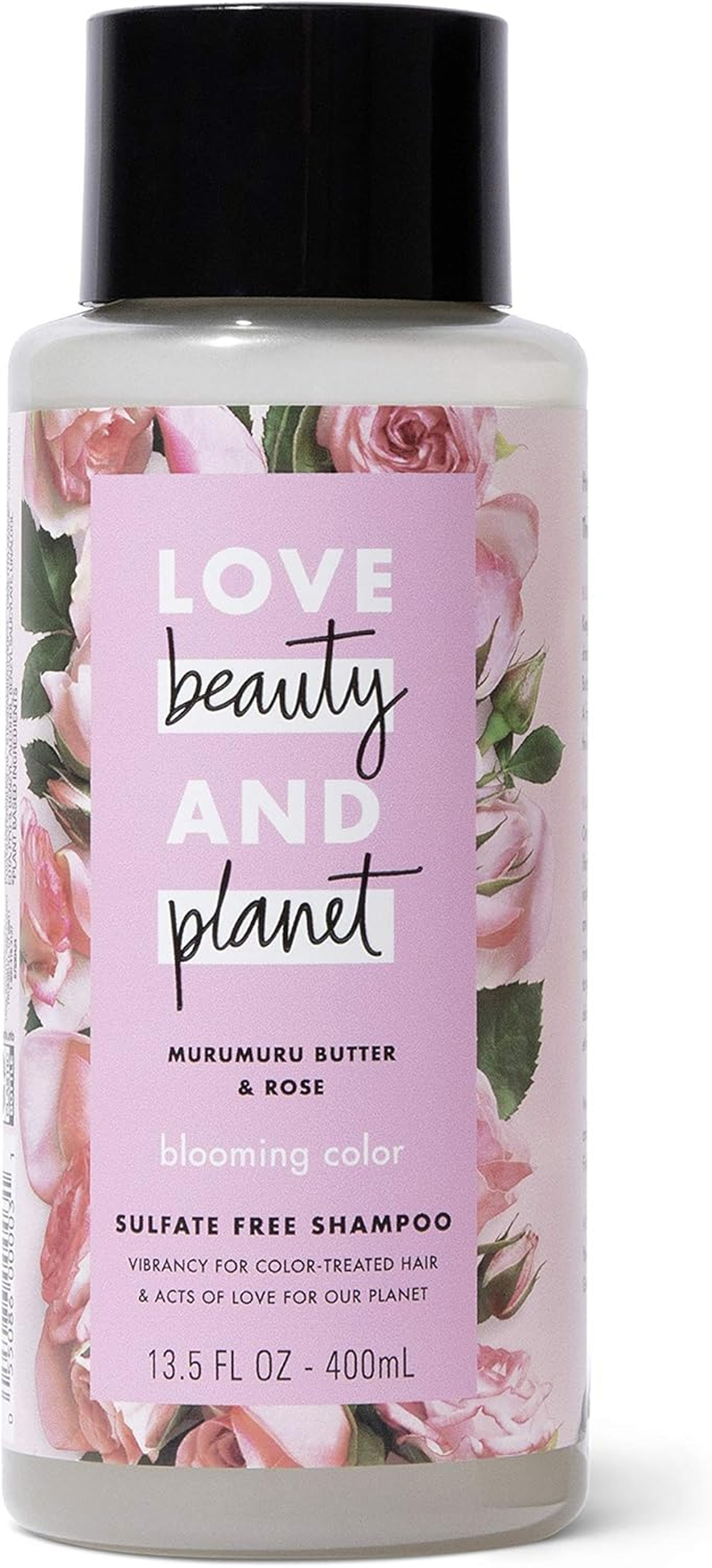 Love Beauty and Planet, Blooming Color Sulfate Free Shampoo for Color Treated Hair 13.5, Murumuru Butter and Rose, Rose, 13.5 Fl Oz (Pack of 2) image number 1