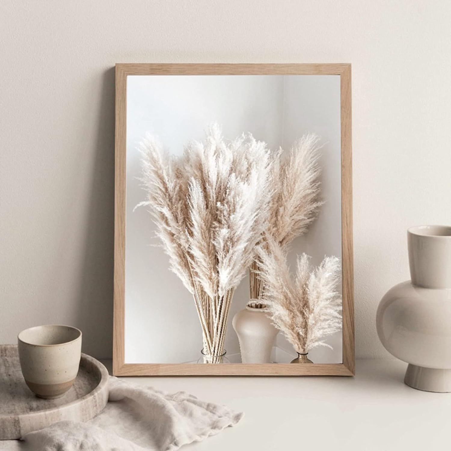 3Pcs Beige Grass Sunset Beach Palm Tree Canvas Painting Nordic Posters and Prints Wall Pictures for Living Room Decor image number 6