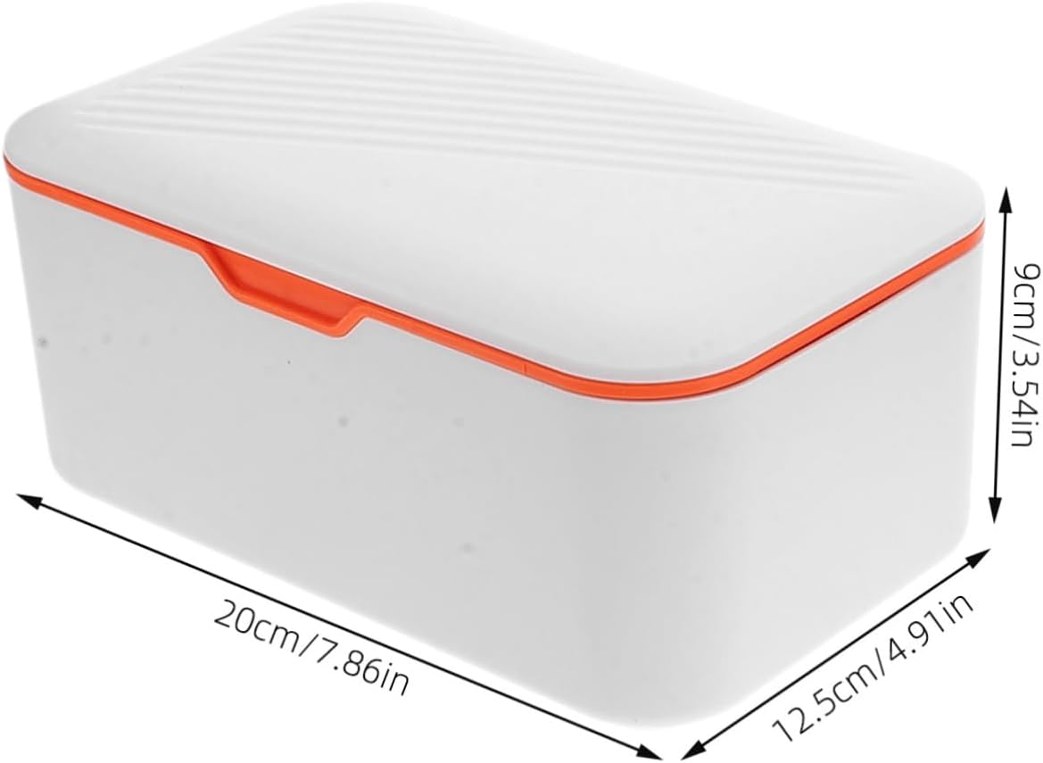 2Pcs Paper Box Refillable Wipes Container Portable Wipes Case for Car Travel Use Wet Tissue Holder Lid Organizer Box for Household image number 6