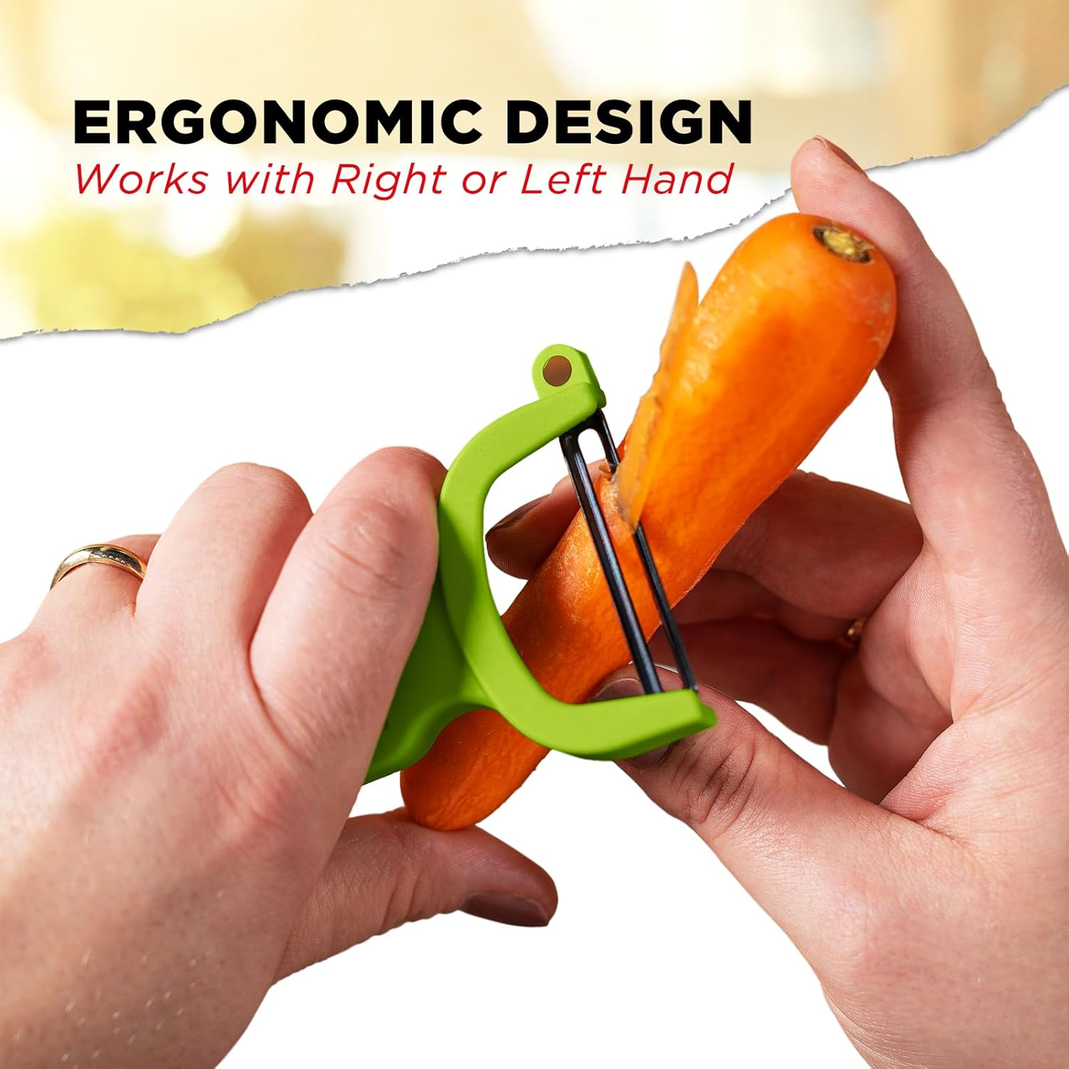 KUHN RIKON 2784 Original Swiss Peeler 3-Pack Red/Green/Yellow image number 5