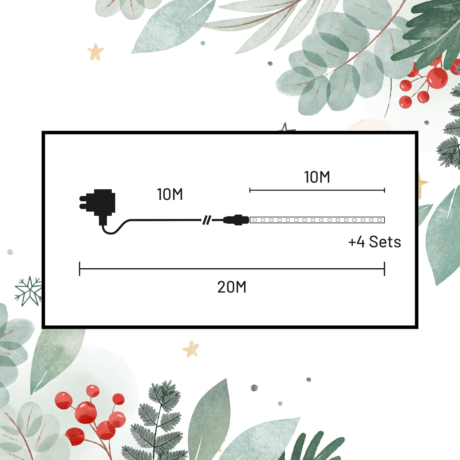 10M LED Connectable Rope Light - 8 Colour Options - Warm White - Blue image number 5