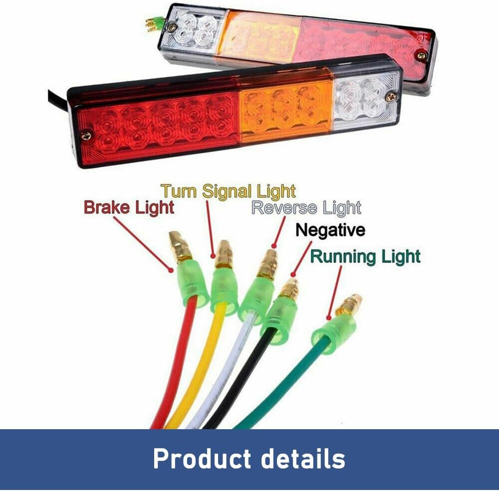 2X 20 LED Trailer Tail Lights 12V Brake Reverse Indicator Truck Caravan UTE Boat image number 4