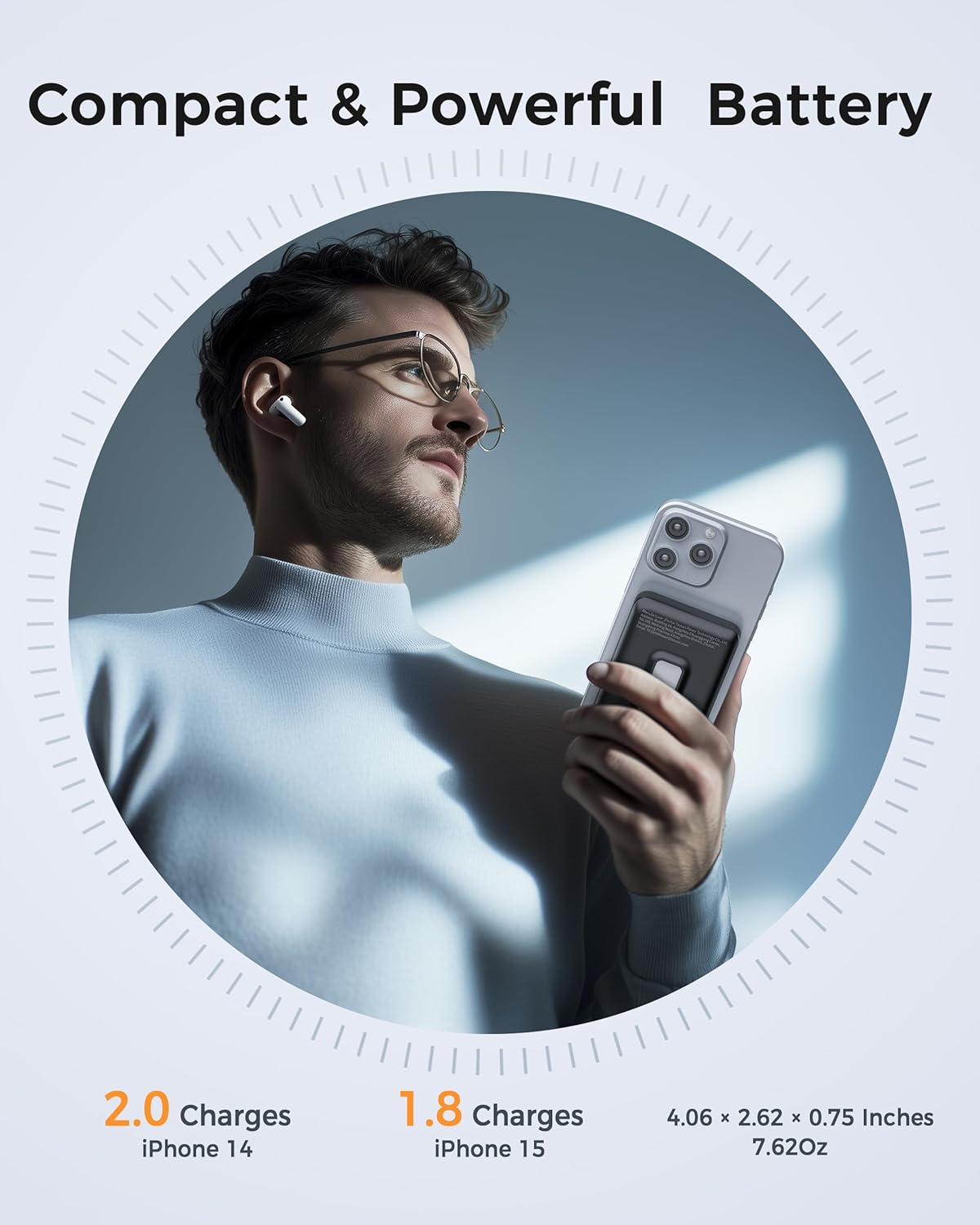 TESSAN Power Bank Magsafe, Qi2 Certified, 10,000Mah Wireless Portable Charger Battery Pack PD22.5W for Magnetic Fast Charging, Compatible with Iphone 16/15/14/13, Samsung, Airpods, Travel Essentials image number 5