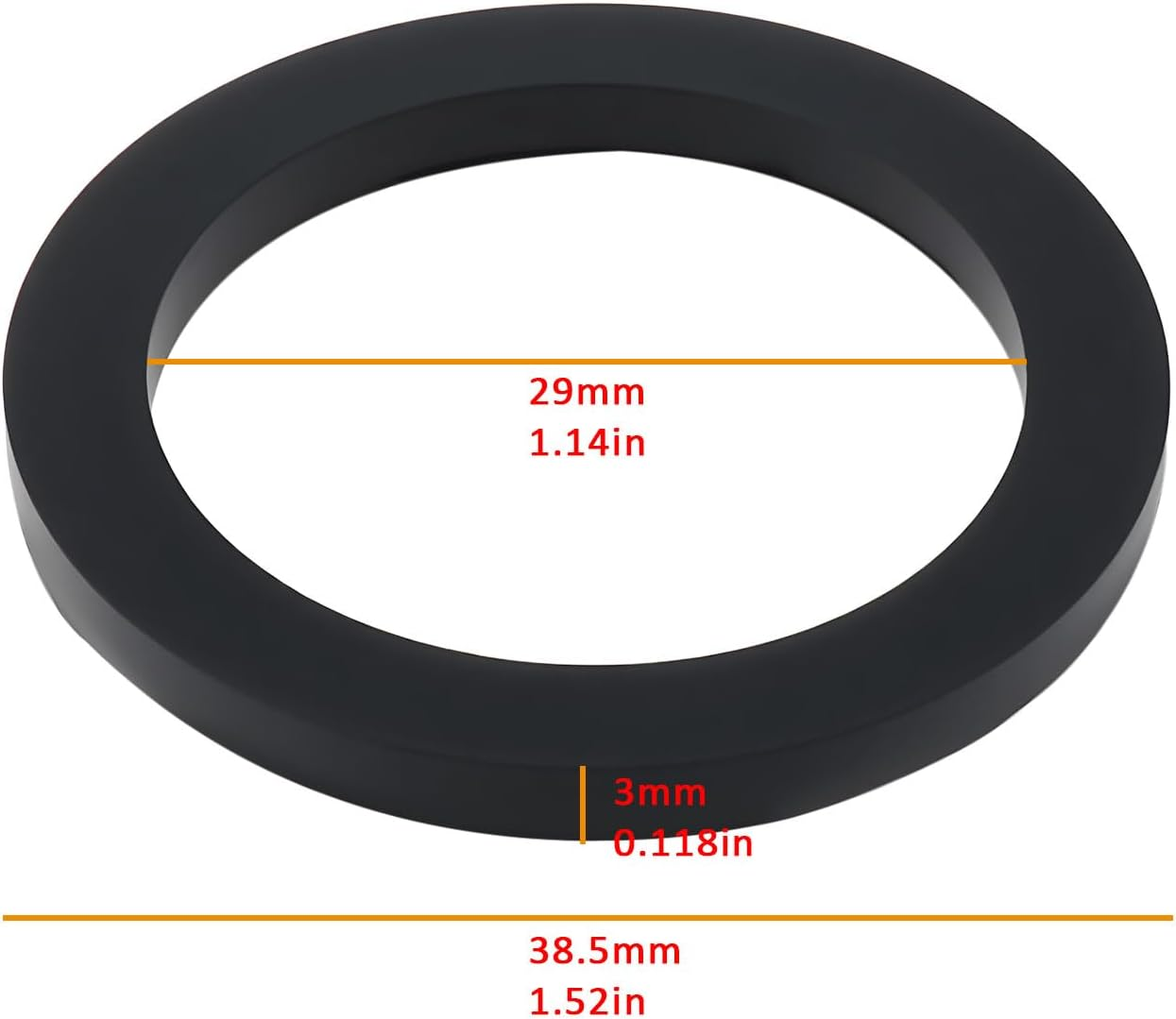 Ecsing 6PCS Tape Recorders Drive Wheels Rubbers Rings 38.5X29X3Mm Compatible with Grundig TK 222 TK 244 TK 246 TK 248 image number 1