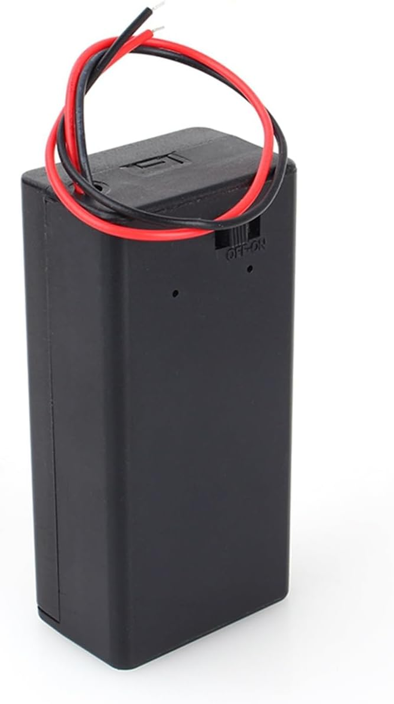 Stable with Cover Battery Box, Firm Case with 150Mm Battery Clip, for Power Supply External Power Supply 9V Household Battery image number 5