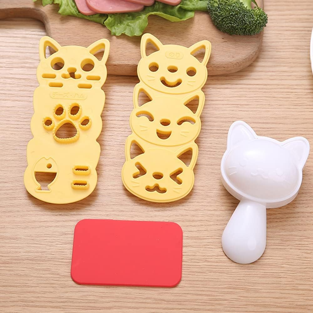 DIY 3D Cat Bento Rice Chocolate Sandwich Ball Mold Sushi Cutter Mould Maker Tool image number 5