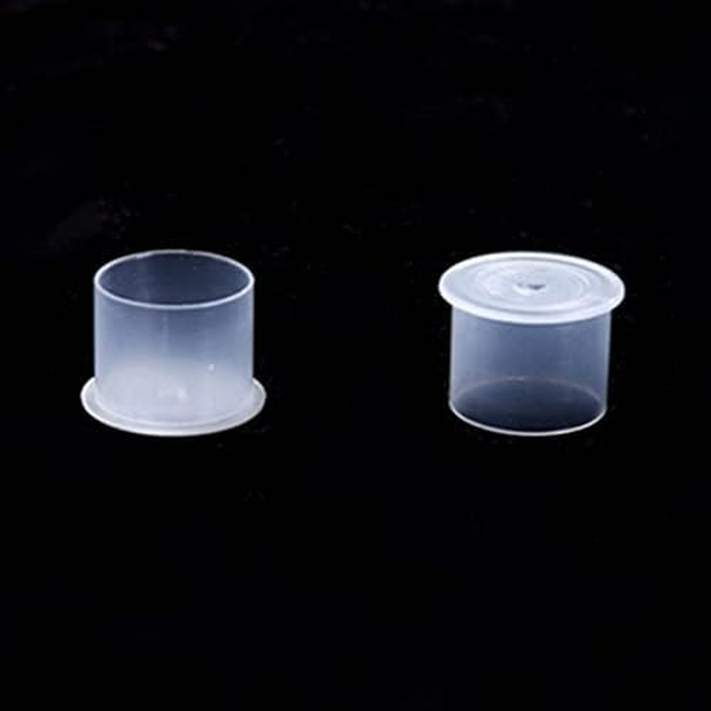 Tattoo Ink Caps Large,500Pcs White Plastic Disposable Microblading Makeup Ink Cups with Base, Pigment Cap Sizes 17Mm Large Pigment Cups image number 5