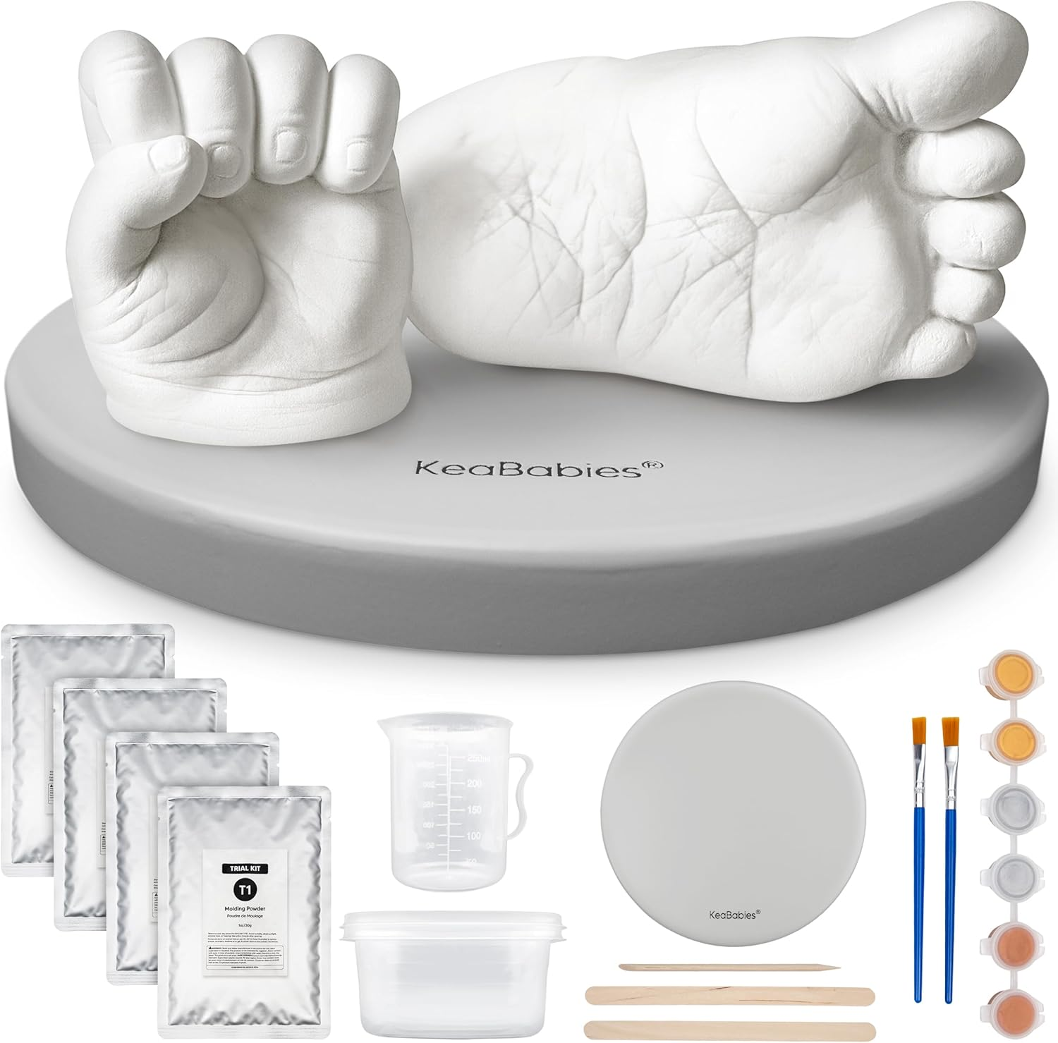 Reve Baby Casting Kit for Hand and Foot (Round, Cloud Gray)