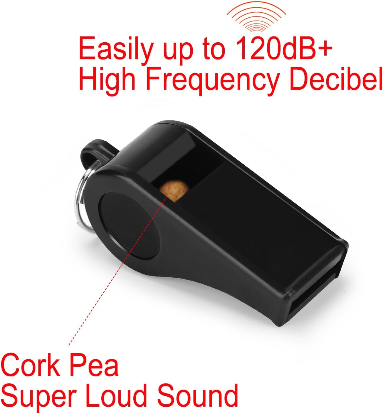 Fya Sports Whistle with Lanyard, Very Loud Black Whistles Great for Coaches, Referees, Outdoor Sports image number 2