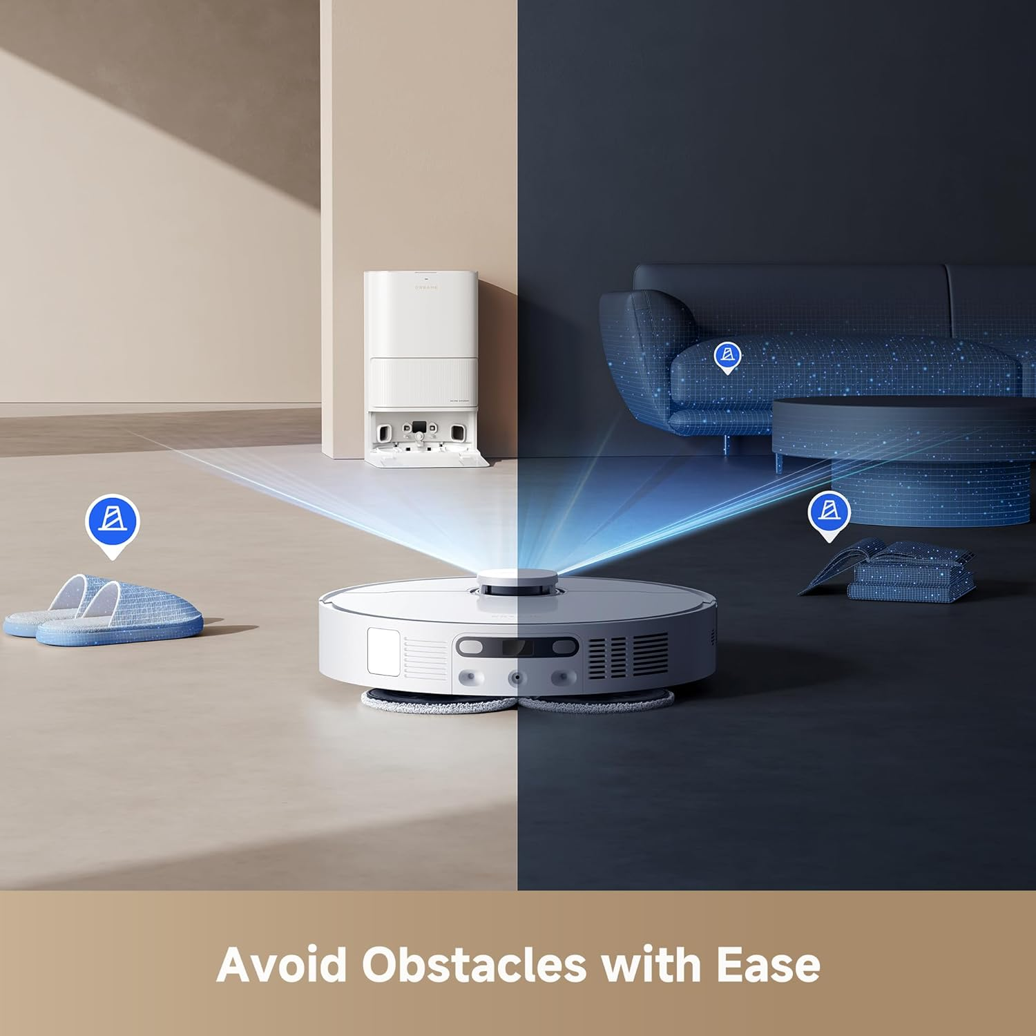 Dreame L40 Ultra CE New Model Robot Vacuum Duoscrub &Liftable 13,000Pa Suction, Mop & Self Cleaning, Auto-Empty,Tricut Brush,Flexible App Control,3Dadapt