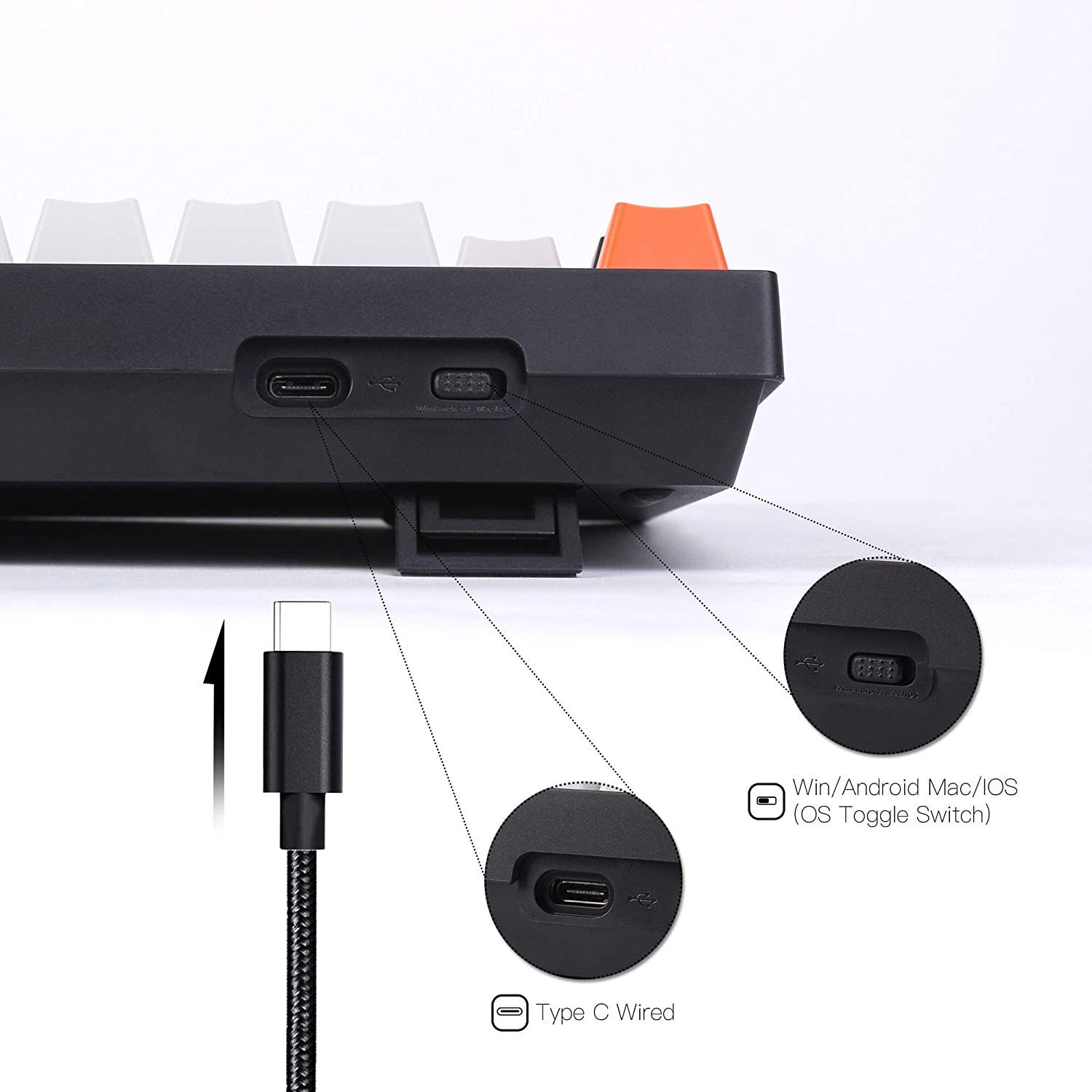 Keychron C2 Full Size 104 Keys Wired Mechanical Gaming Keyboard for Mac Layout, Gateron G Pro Brown Switch/White LED Backlight/Double Shot ABS Keycaps/Usb C Computer Keyboard for Windows Laptop