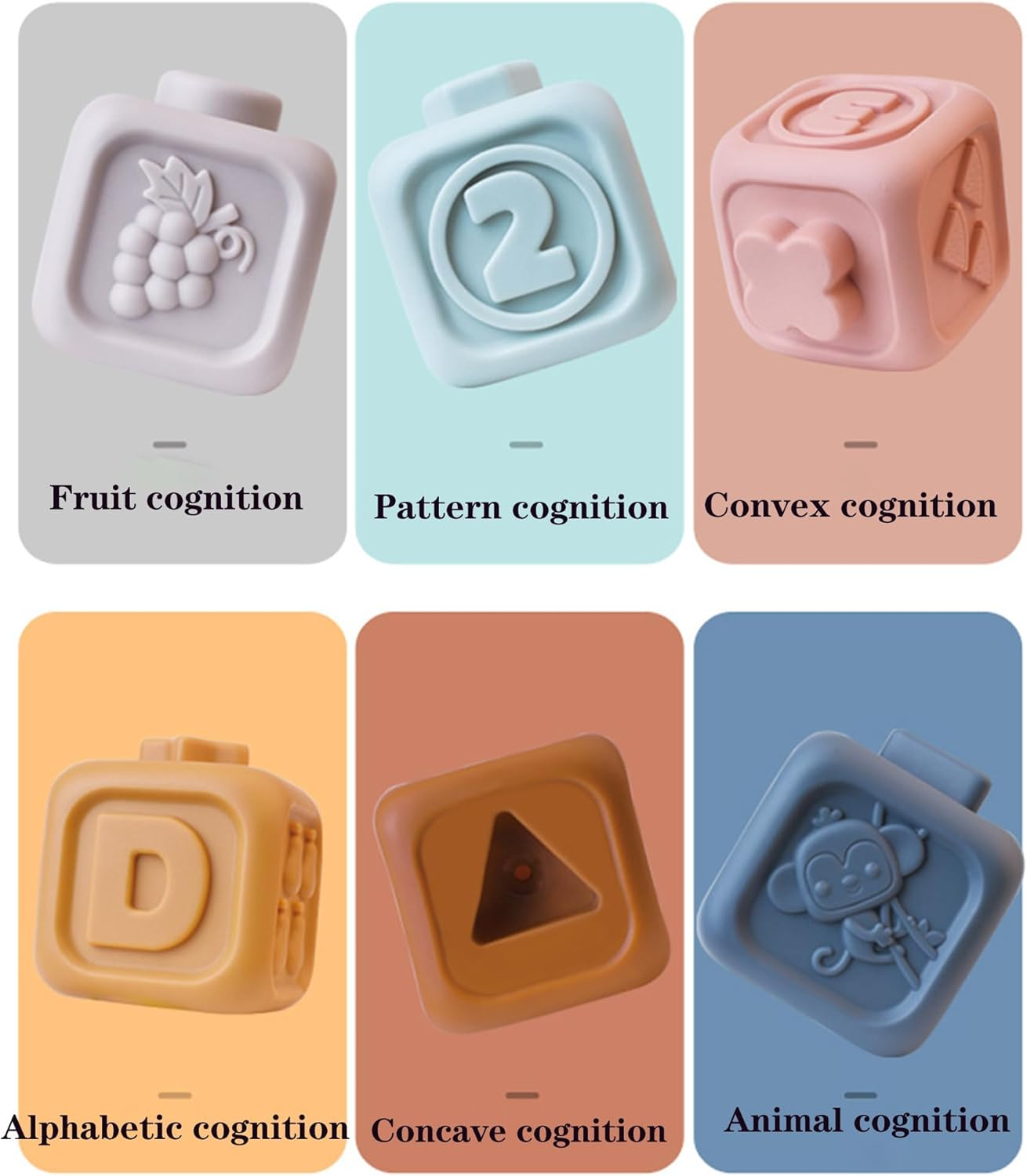 Stacking Toys for Toddlers,Babies Stacking Blocks, Educational Sensory Toys, 13 PCS 2 In1 Baby Soft Building Blocks Toys, Montessori Toys for Babies, Gifts for 6 12 18 Months Old Toddler Girls Boys image number 3