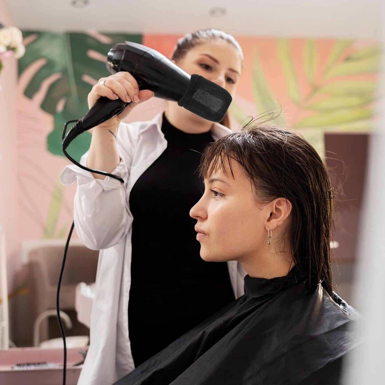 2Pcs Hair Dryer Sock Diffuser Cover Sponge Hair Dryer Diffuser Cover Universal Hair Dryer Attachment Portable Soft Curly Hair Diffuser Cap for Home Travel Hotel Hairstyling Accessories image number 1