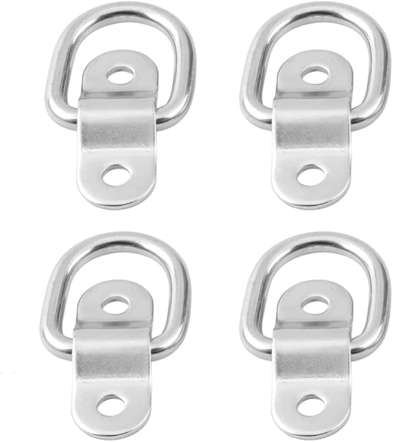 D Ring Tie down Anchors, Heavy Duty Truck Boat Cars Load Anchor Trailer with Mounting Bracket, Stainless Steel, Pack of 4 image number 6