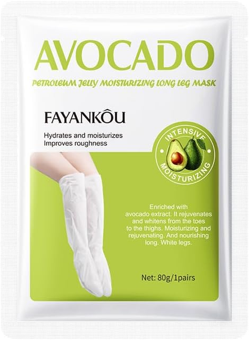 Avocado Moisturising Leg Mask, Exfoliating Foot Treatment, 5 Pairs image number 2