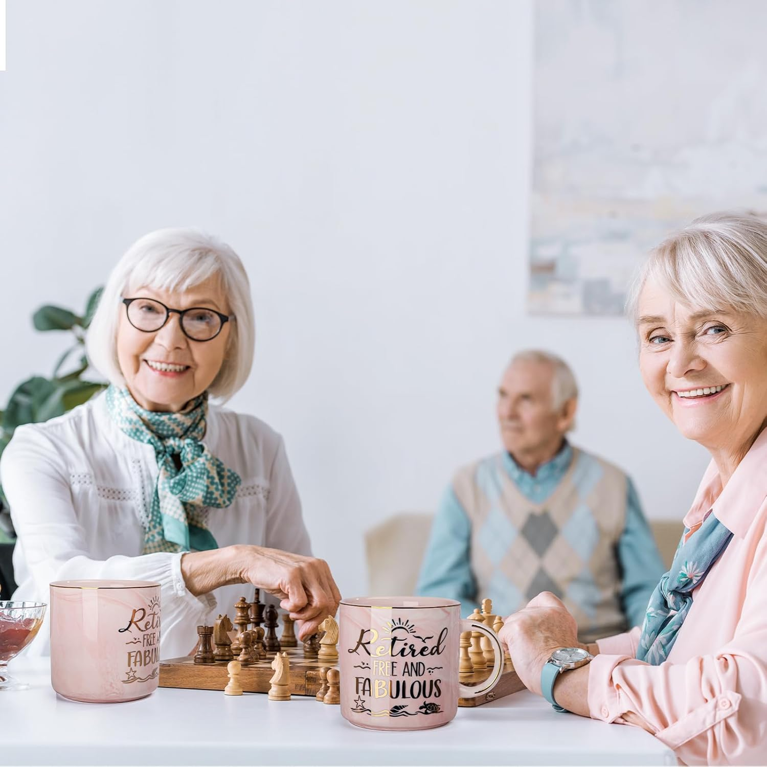 Retirement Gifts for Women 2024 - Retirement Gifts for Women, Coworker Leaving Gifts, Farewell Gifts, Going Away, Goodbye Gifts, Retired Free and Fabulous -14Oz Pink Marble Coffee Mug, Gift Box image number 4
