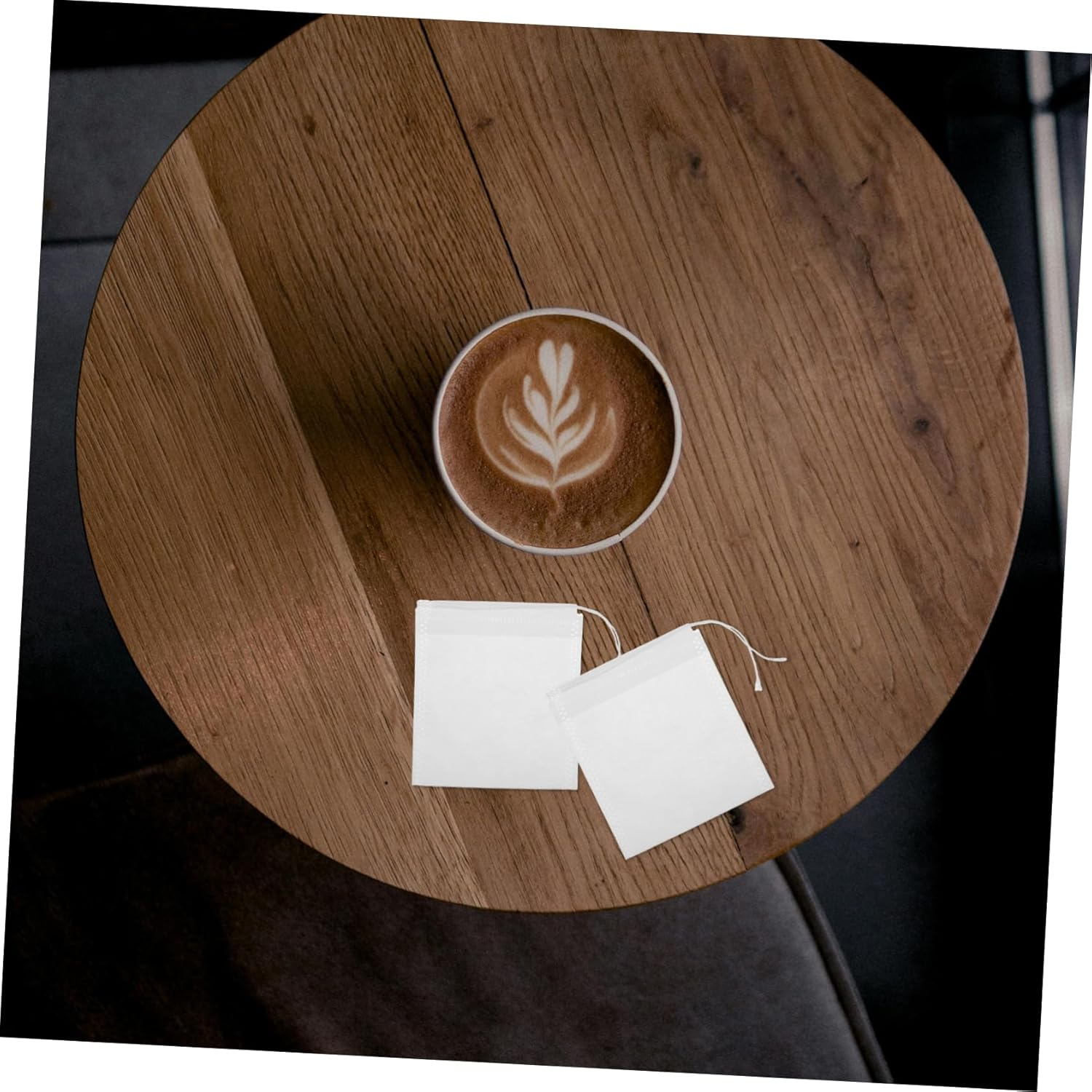 Healeved 100Pcs Reusable Tea Bath Bag Drawstring Infuser Loose Leaf Filter Pouches for Spa Bathing and Cooking image number 6