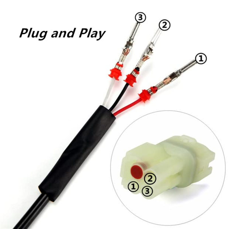 Motorcycle Gear Indicator for Kawasaki ER6N V650 Ninja 300 Z1000SX Moto 1-6 Gear Display ECU Plug LED Digital Display Waterproof(Green with Holder)