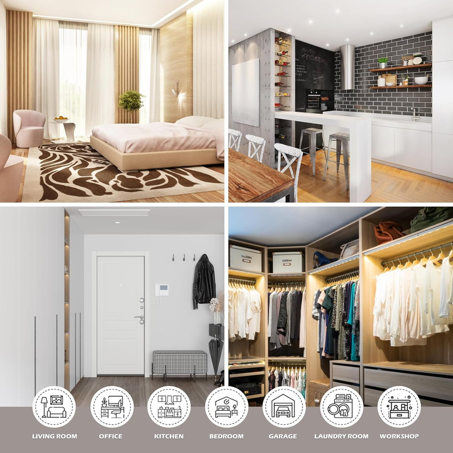 EEK Socket Fan Light with Ultra Quiet Design, 20.5&Prime; Ceiling Fans with LED Lights and Remote, Screw in Fan Light for E26/E27, 3 Speeds 3 Colors 3000-6500K,1200 Lumens for Living Room (Woodgrain) - Woodgrain image number 4