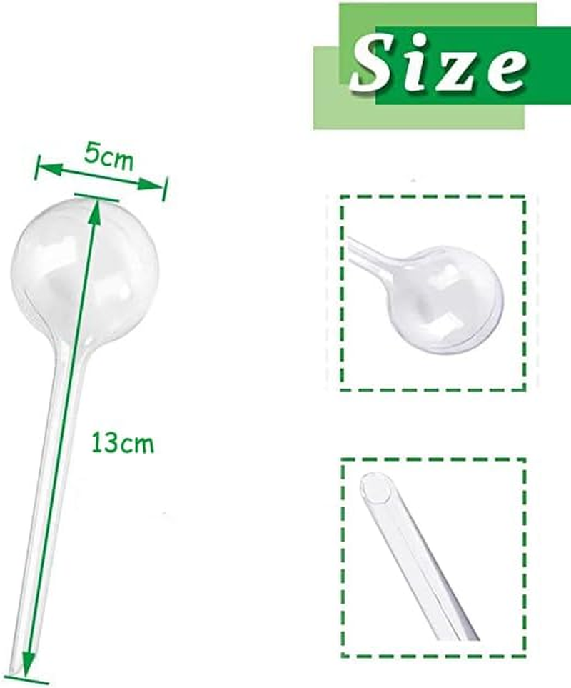 Yqkangzhu 20 Pcs Plant Watering Globes, Clear Plant Self-Watering Bulbs, Plastic Flower Watering Balls, Transparent Automatic Water Device for Garden Plant Indoor Outdoor, Vacation image number 3