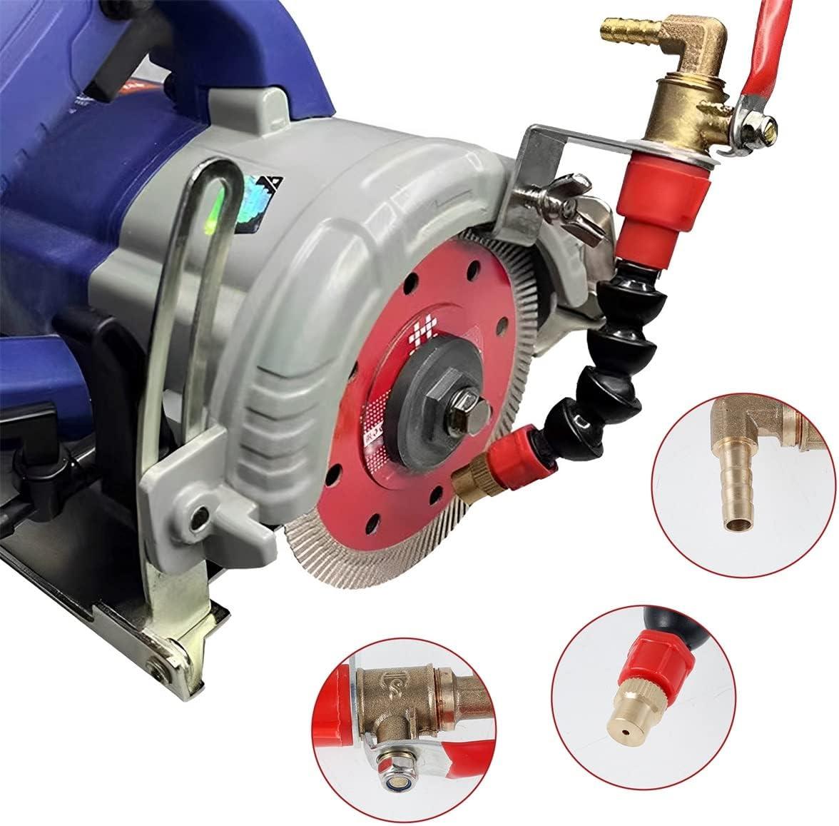 Dust Remover Water Sprayer for Cutting Machine, High-Speed Cutting Machine Misting System Water Sprayer, Adjustable Dust Remover Nozzle Coolant Misting for Tile Cutting Machine Grinder (10M Pipe) image number 5