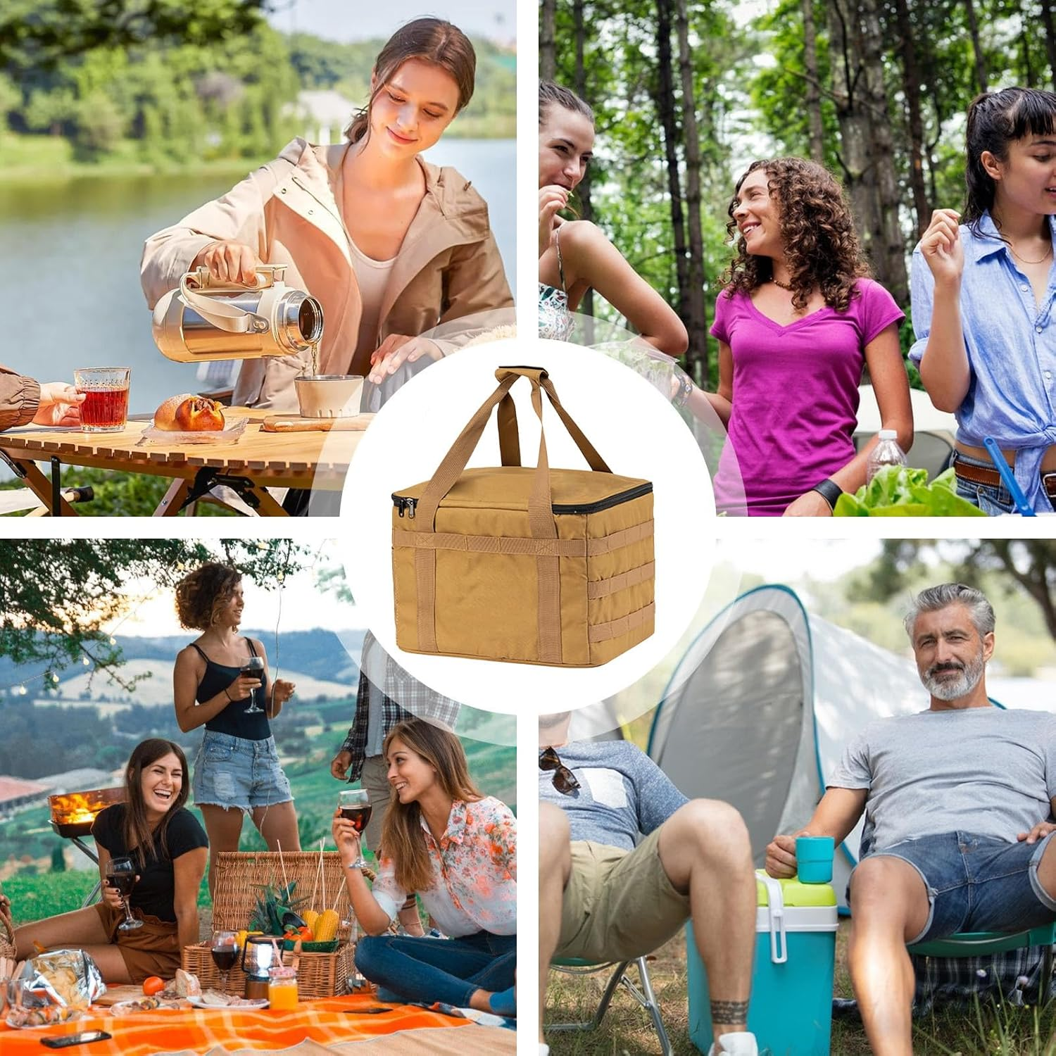 Yanzisura Camping Tote - Camping Storage Box - 20L Heavy-Duty Waterproof Container Cube Organizer Bin Ergonomic for Dorm College Travel Hiking Kayak image number 6