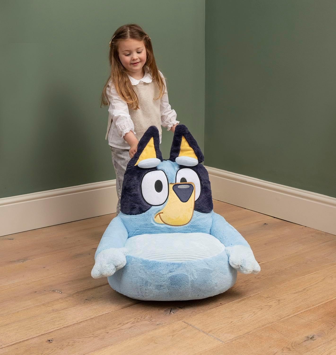 Bluey Plush Chair &ndash; Soft Kids Armchair, Upholstered Reading Seat for Bedroom, Nursery & Playroom, Official Licensed Furniture, Ages 3+, 50 X 42 X 60 Cm image number 6