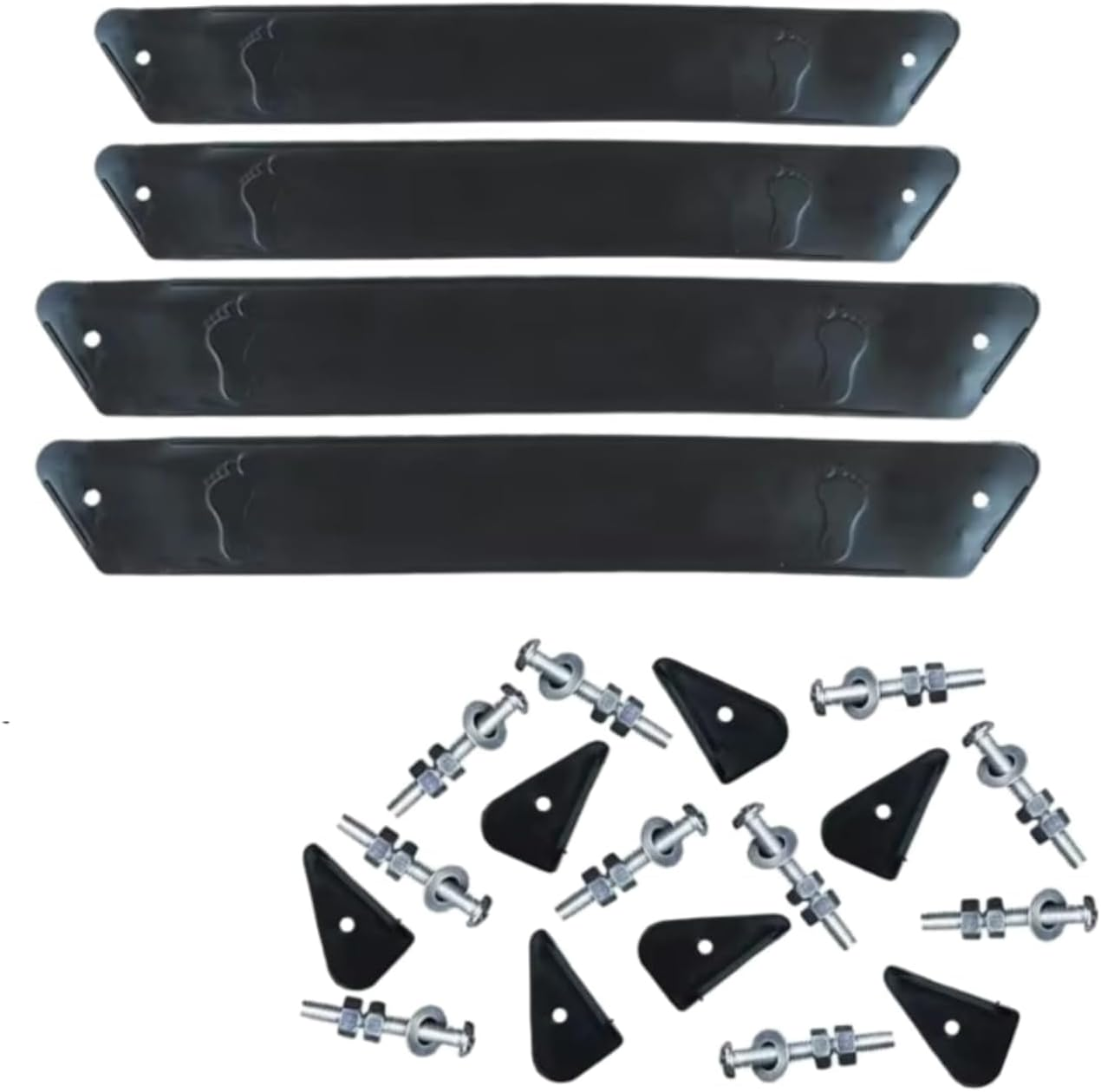 2Pcs Black Stroller Footrest Replacement Adjustable Stroller Extension Footboard Strollers and Accessories for Pushchair Seat Liners, Stroller Connectors Accessories (37Cm) image number 2