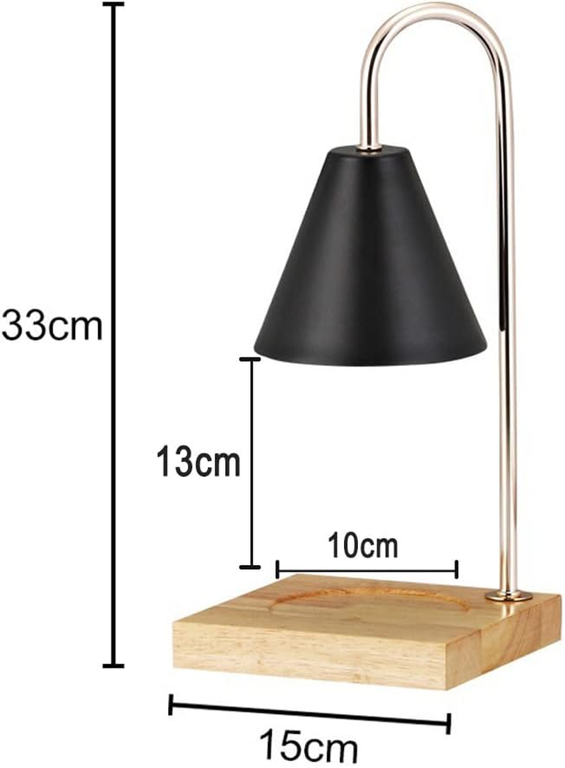 Candle Warmer Lamp, Compatible with Large Jar Candle, White Marble, Dimmable Candle Lamp Style Melter for Scented Candle, Wax Melt, Bedroom Sleep Aid Lamp for Home Decor (Black) image number 4