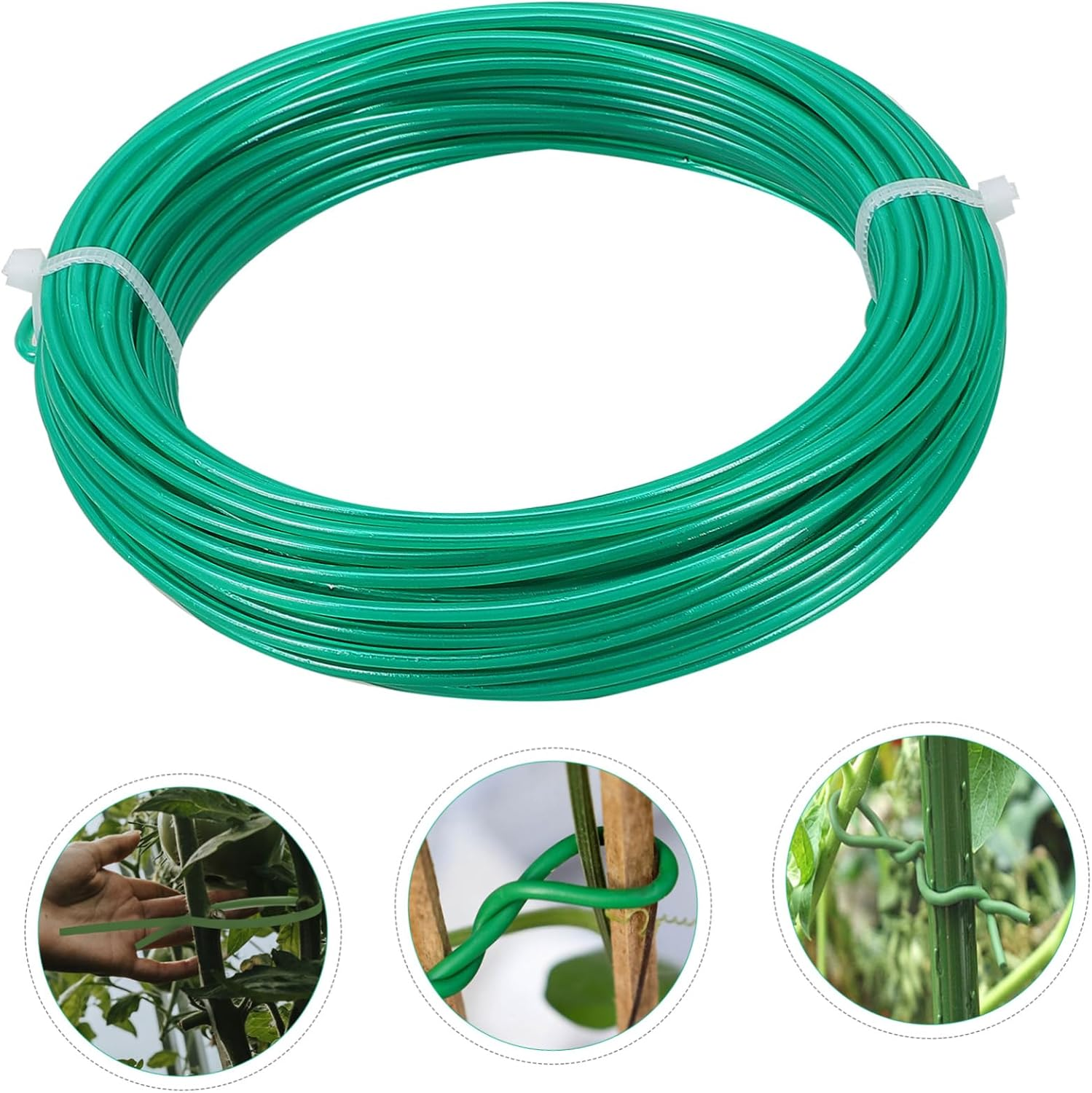 CAXUSD Gardening Wire Plant Staking Ties for Trellis Floral Support DIY Fixing Straps for Indoor Plants Flexible Floral Wire Ties Garden Supplies image number 1