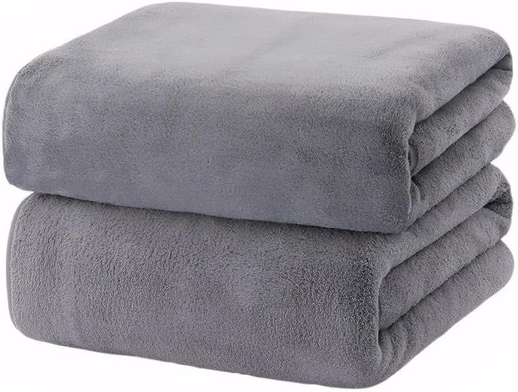 Microfiber Bath Towels 2 Pack(27.55'' X 55.11'') - Ultra Soft Towel Set,Highly Absorbent,Quick Drying Bath Towels Large for Body, Sport, Yoga, SPA, Fitness by H HOME-MART- Grey Bath Towel Set image number 1
