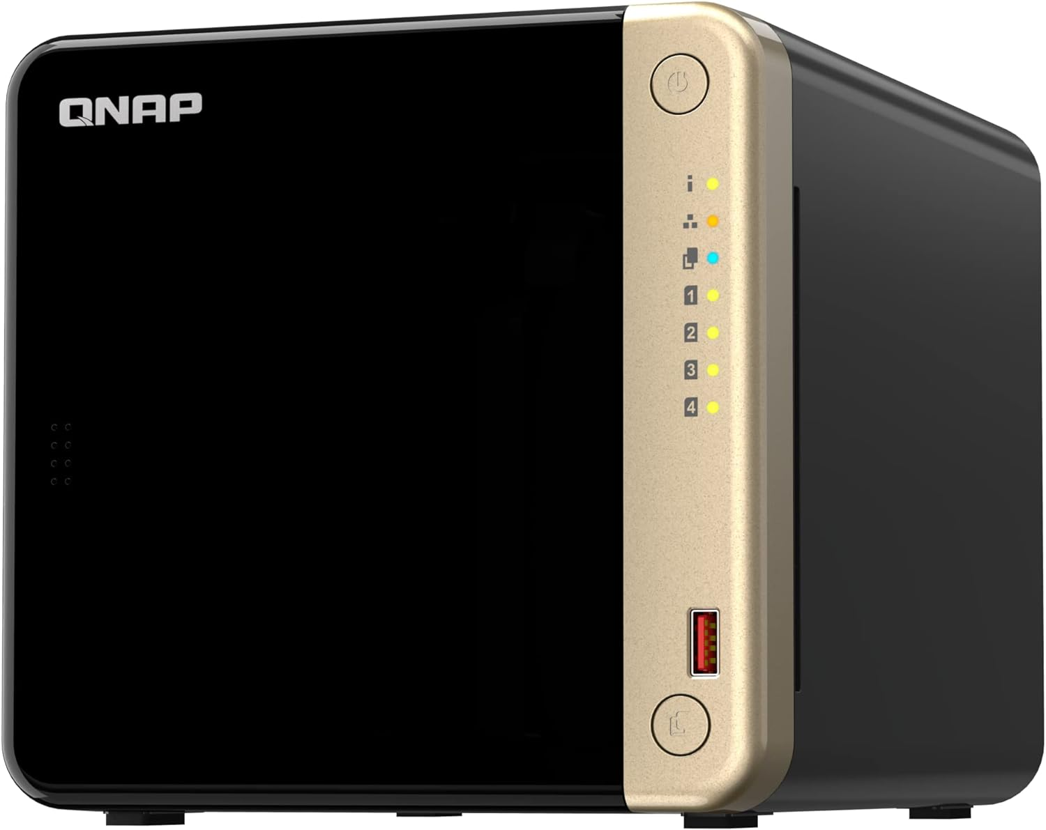 Qnap TS-464-8G 4 Bay Intel Celeron N5095 Quad Core Multimedia NAS with M.2 Pcie Slots and Pcie Expandability, Black image number 3