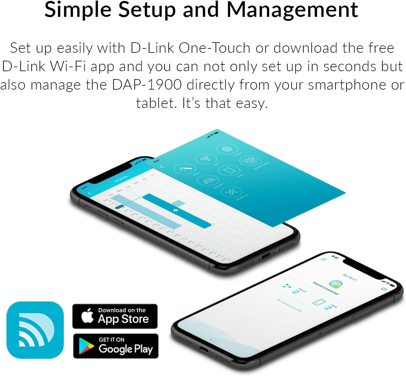 D-Link AC1900 Desktop Wi-Fi Range Extender - Dual-Band, Wi-Fi Internet Booster, WPA3 Security, 4 Gigabit Ports, Compatible with All Existing Routers image number 4
