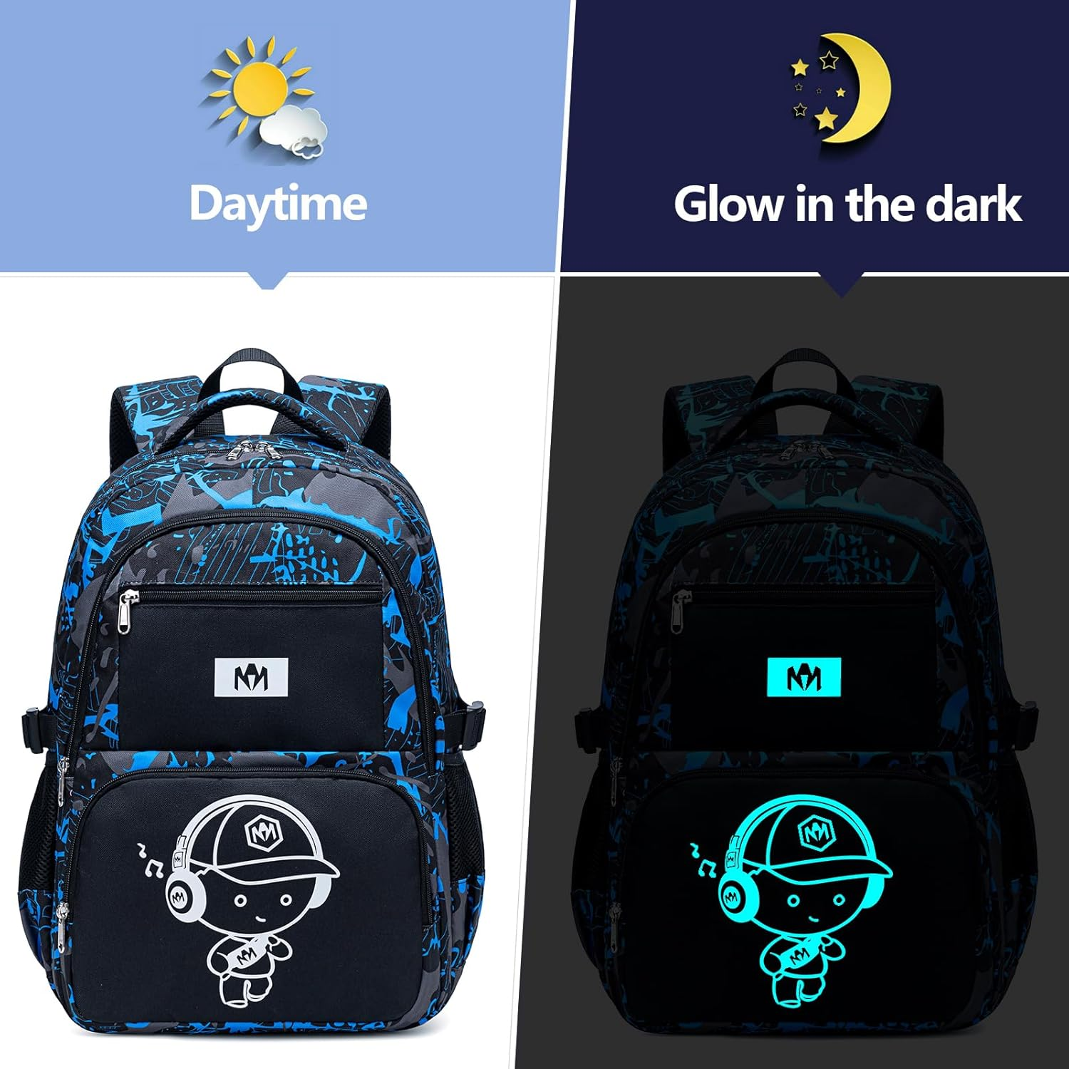 Bluboon Kids Backpack Boys Camo Bookbag Teens Elementary School Bag Daypack Travel Back Pack Middle School