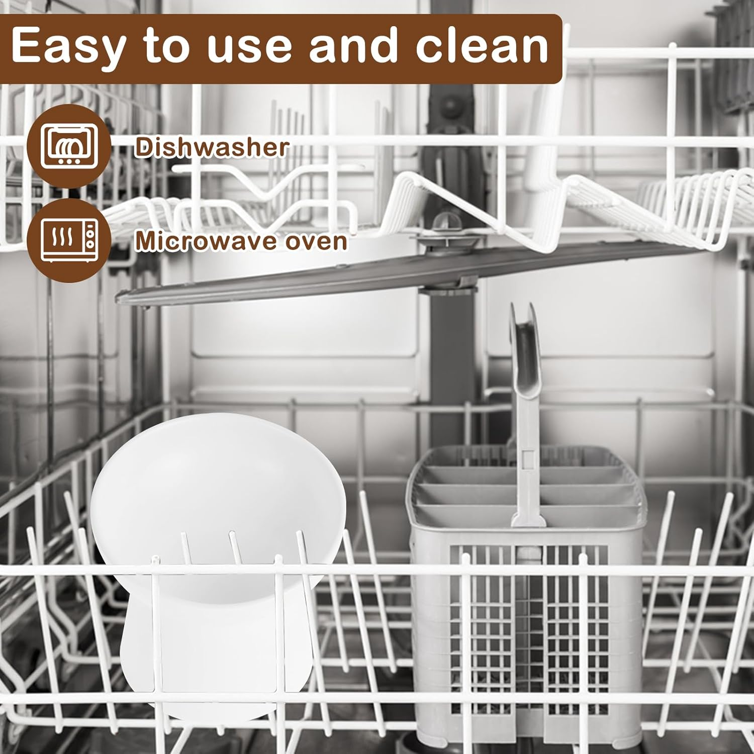 Raised Cat Food Bowl Ceramic Elevated Cat Bowls Extra Wide Tilted Pet Bowl for Food and Water Shallow Cat Food Dish Protect Spine Dishwasher and Microwave Safe Great Height for Dog Kitten image number 4