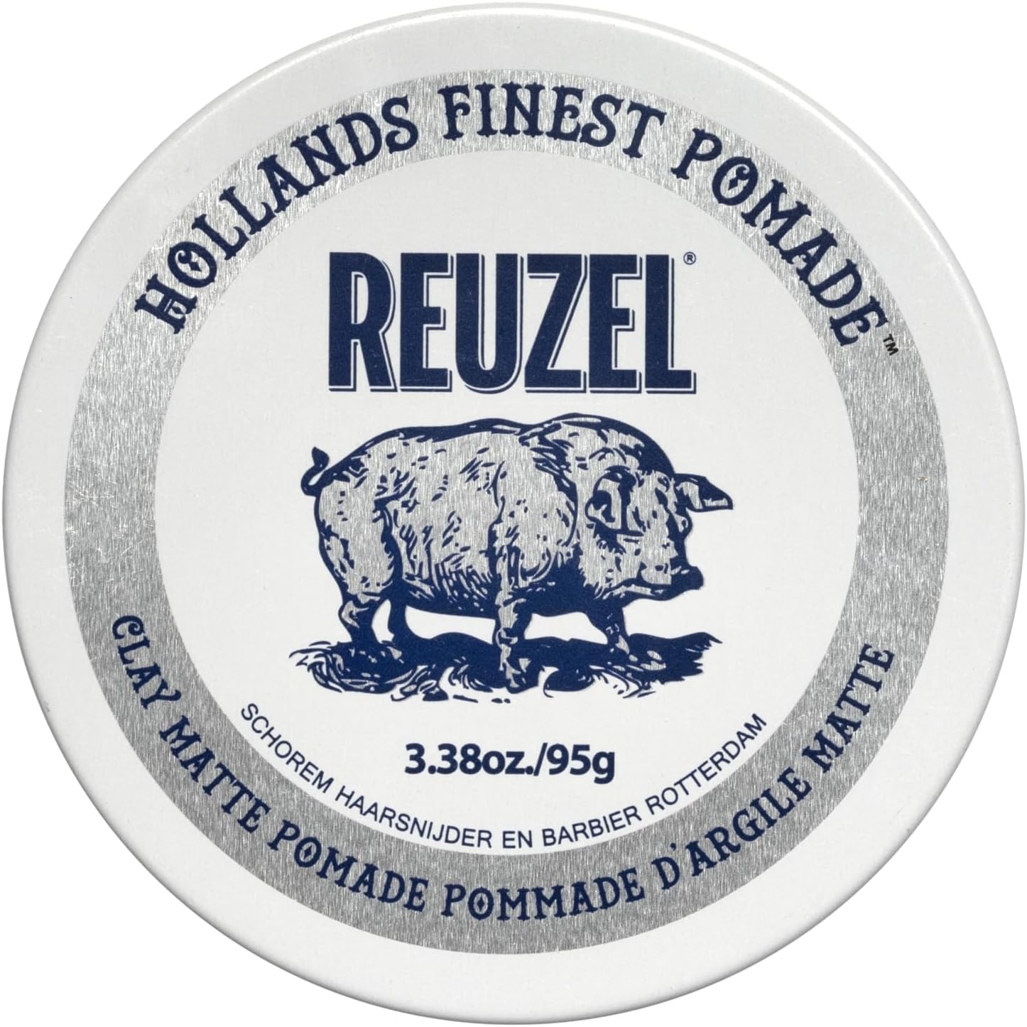 Reuzel Matte Clay Pomade, No Shine Pomade with a Medium Hold for a Natural Style and Finish 3.38Oz/95G image number 5