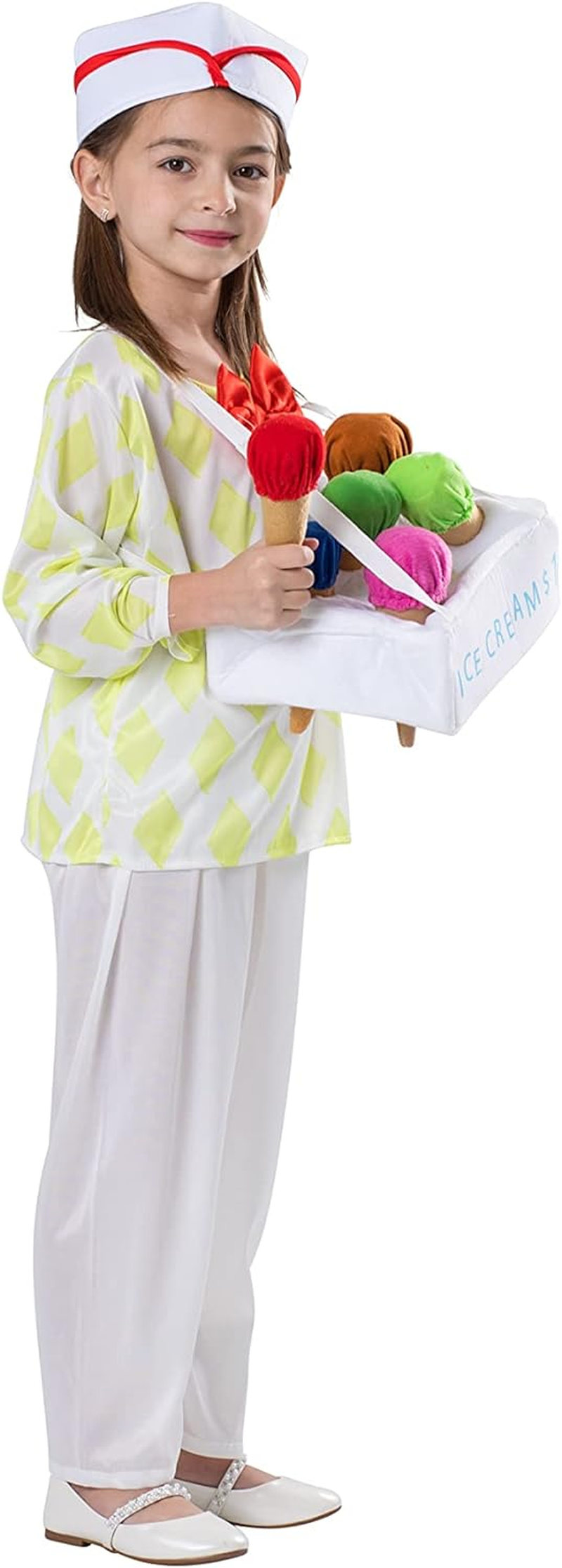 Dress up America Ice Cream Vendor Costume for Kids, Multicolor (Multi Color), 3-4 Years (Waist: 66-71, Height: 91-99 Cm) image number 3